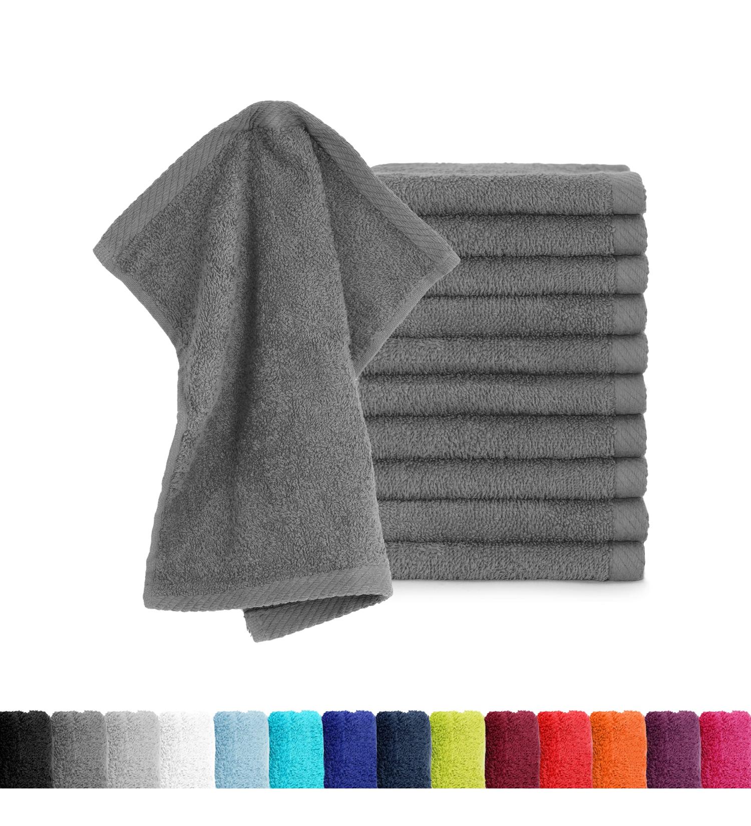 Basatex 10 Pack Frottier Seifk chen Seifloben Washyer 30x30 |100% cotton ko-Tex Made in Green |Color: anthracite gray 10 -pack Seif towels (30x30 cm) anthracite