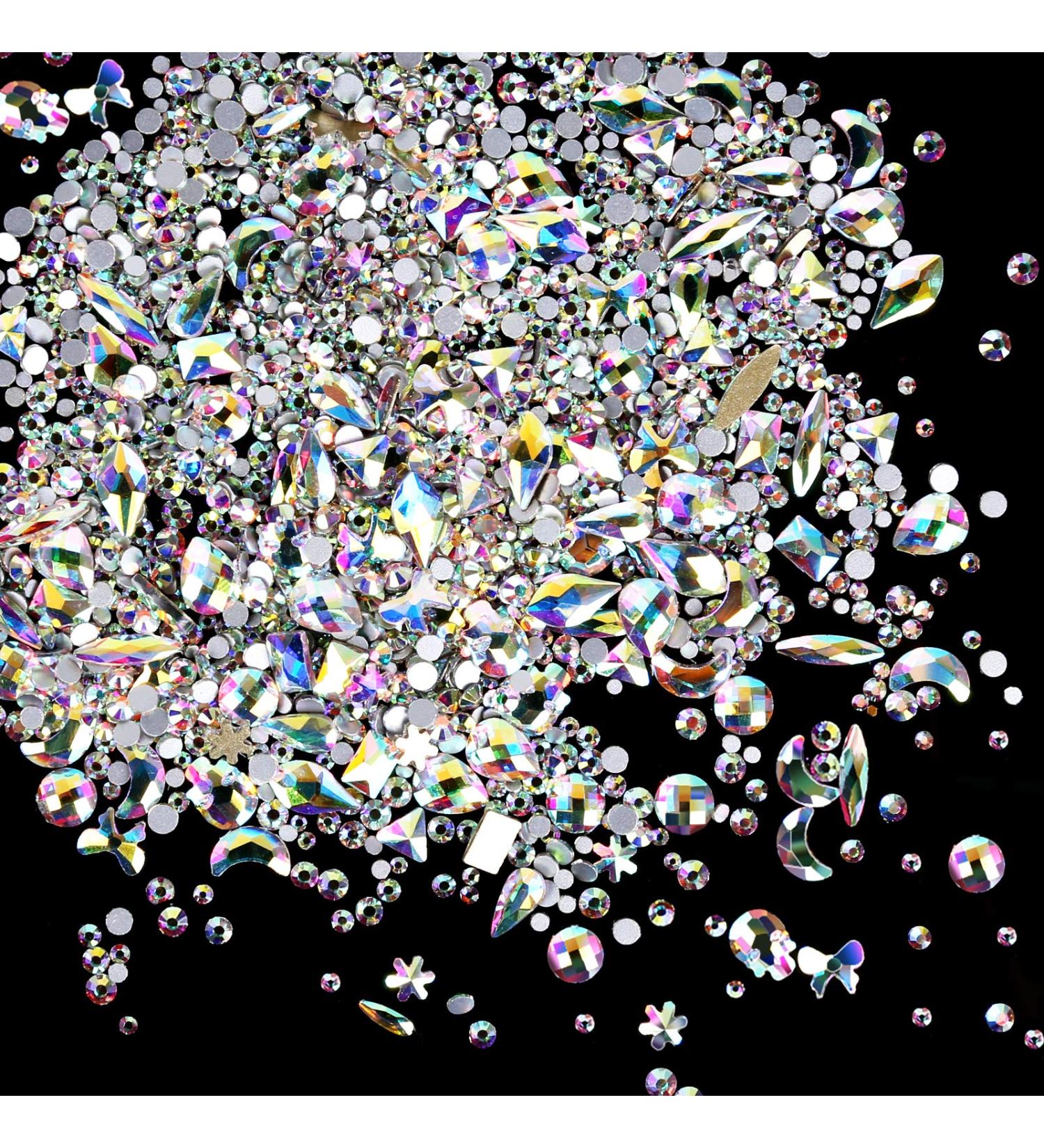 1848pcs YGDZ Flat Back Nail Gems & 120pcs AB Crystals - Nail Art Rhinestones Set - Buy Online on GoSupps.com