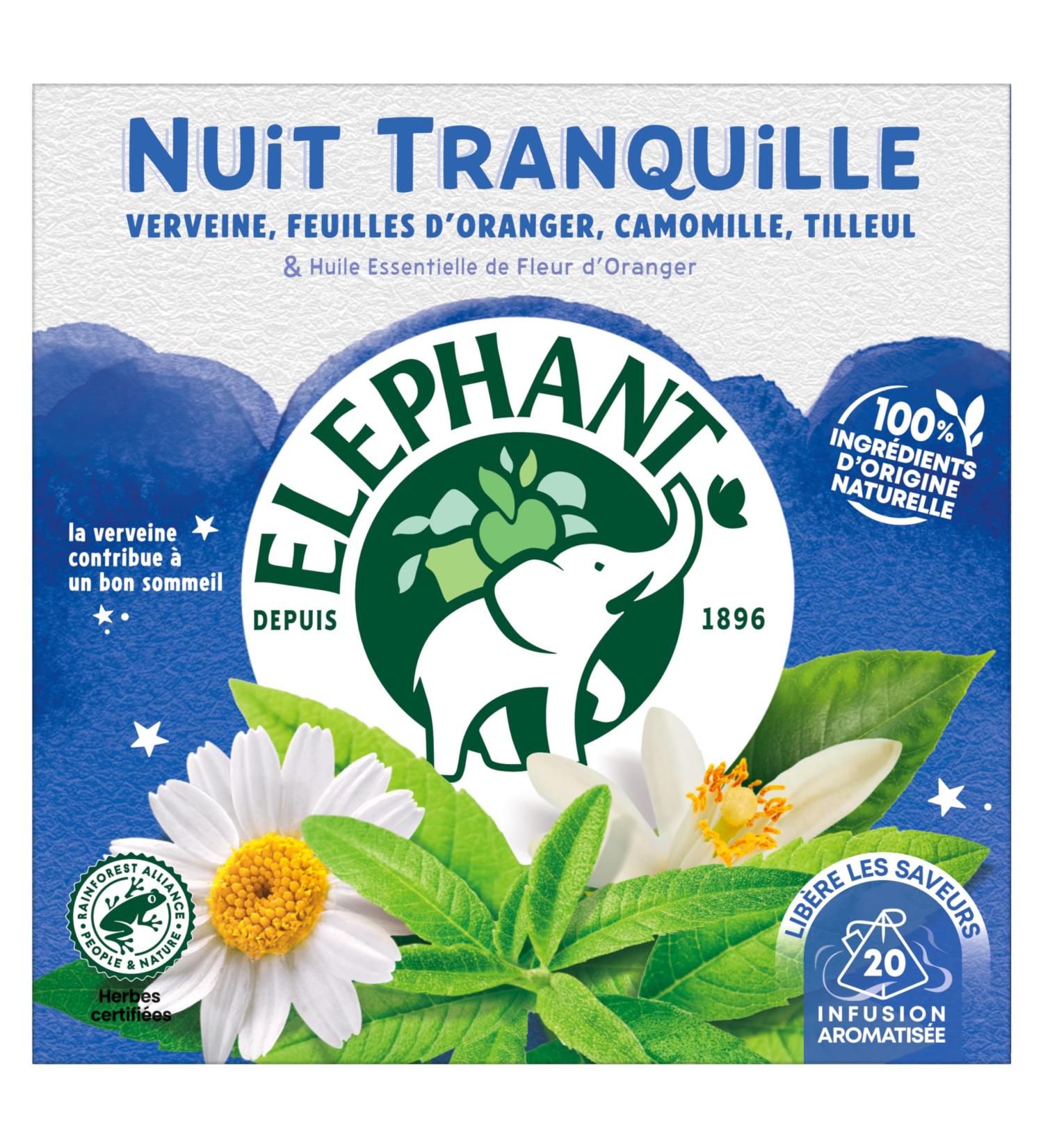 Elephant Tranquil Night Infusion 20 sachets 30 g - Buy Online on GoSupps.com
