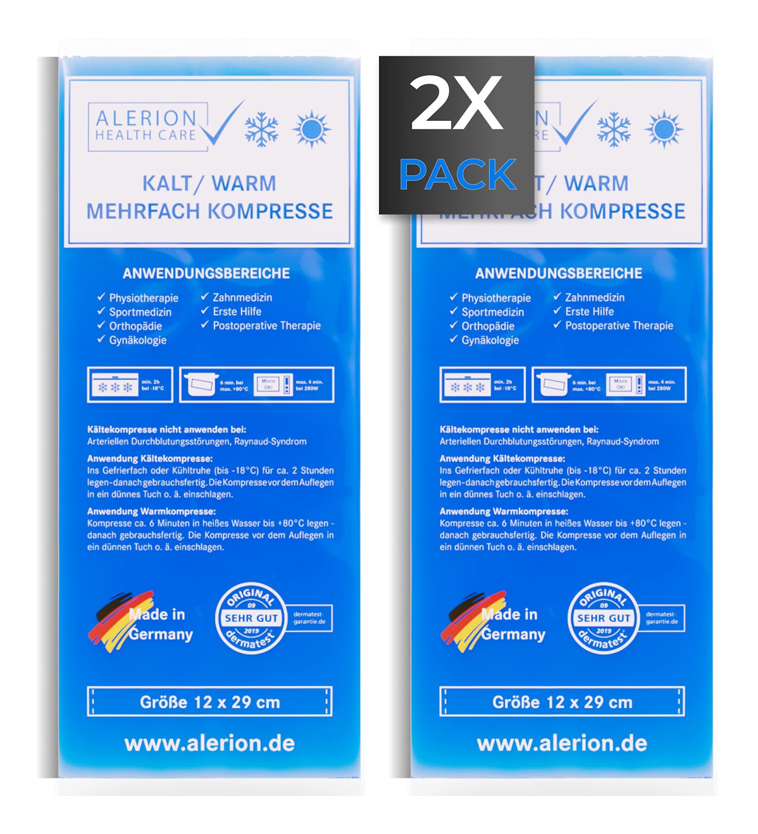 Alerion Cooling Pads for Kids & Adults | 2-Pack 12x29cm | Gel Cooling Compress & Pillow | Made in Germany - Buy Online on GoSupps.com
