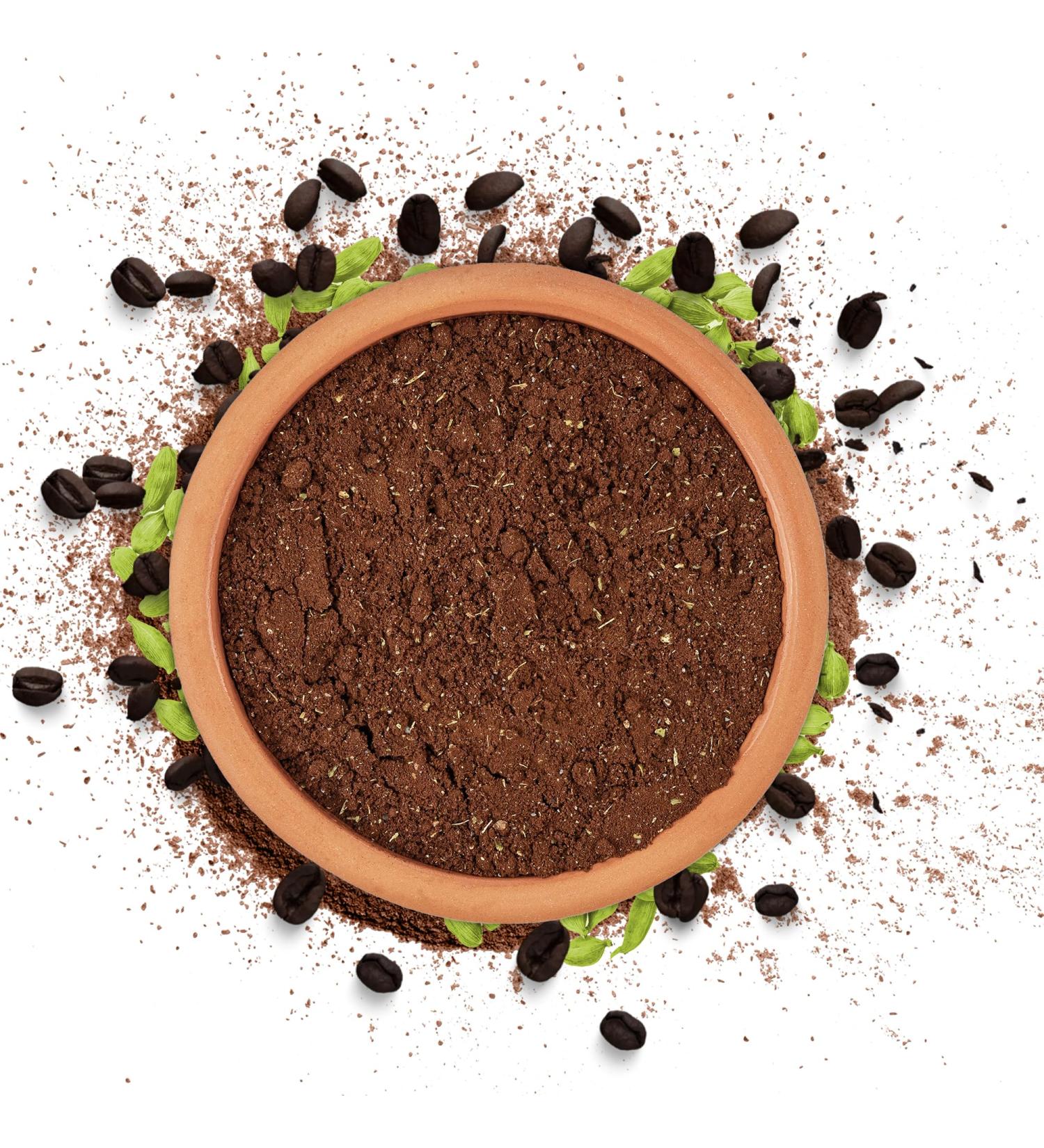 Sunnah Shop Spicy Arabica Coffee with Fine Cardamom Aroma Ground Coffee Cream Fraiche from Hand-Selected Beans Turkish Coffee Ground Coffee Beans 250 g