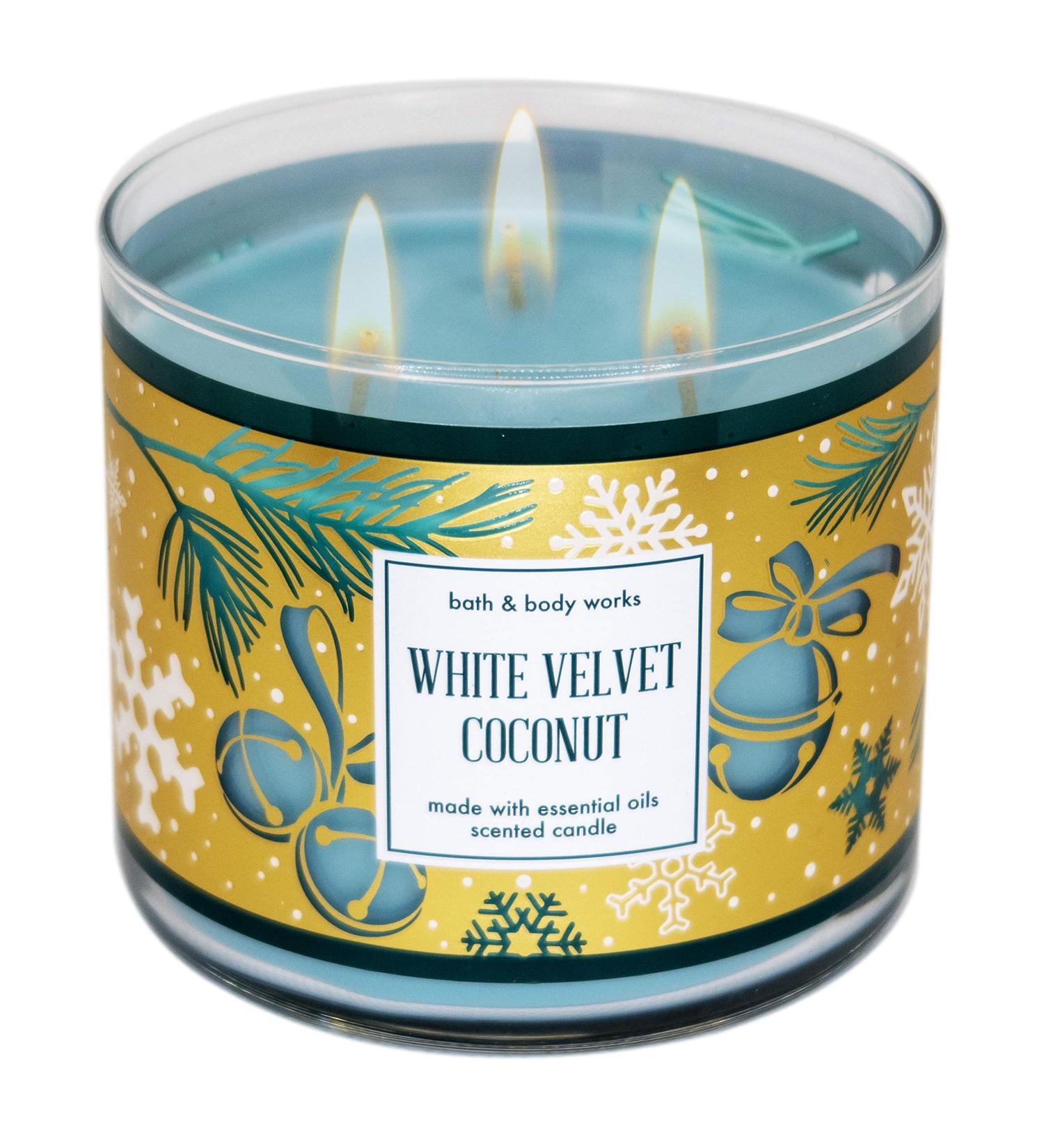 Shop White Barn 3-Wick Candle with Essential Oils - White Velvet Coconut - 14.5 oz | International Shipping Available - Buy Online on GoSupps.com