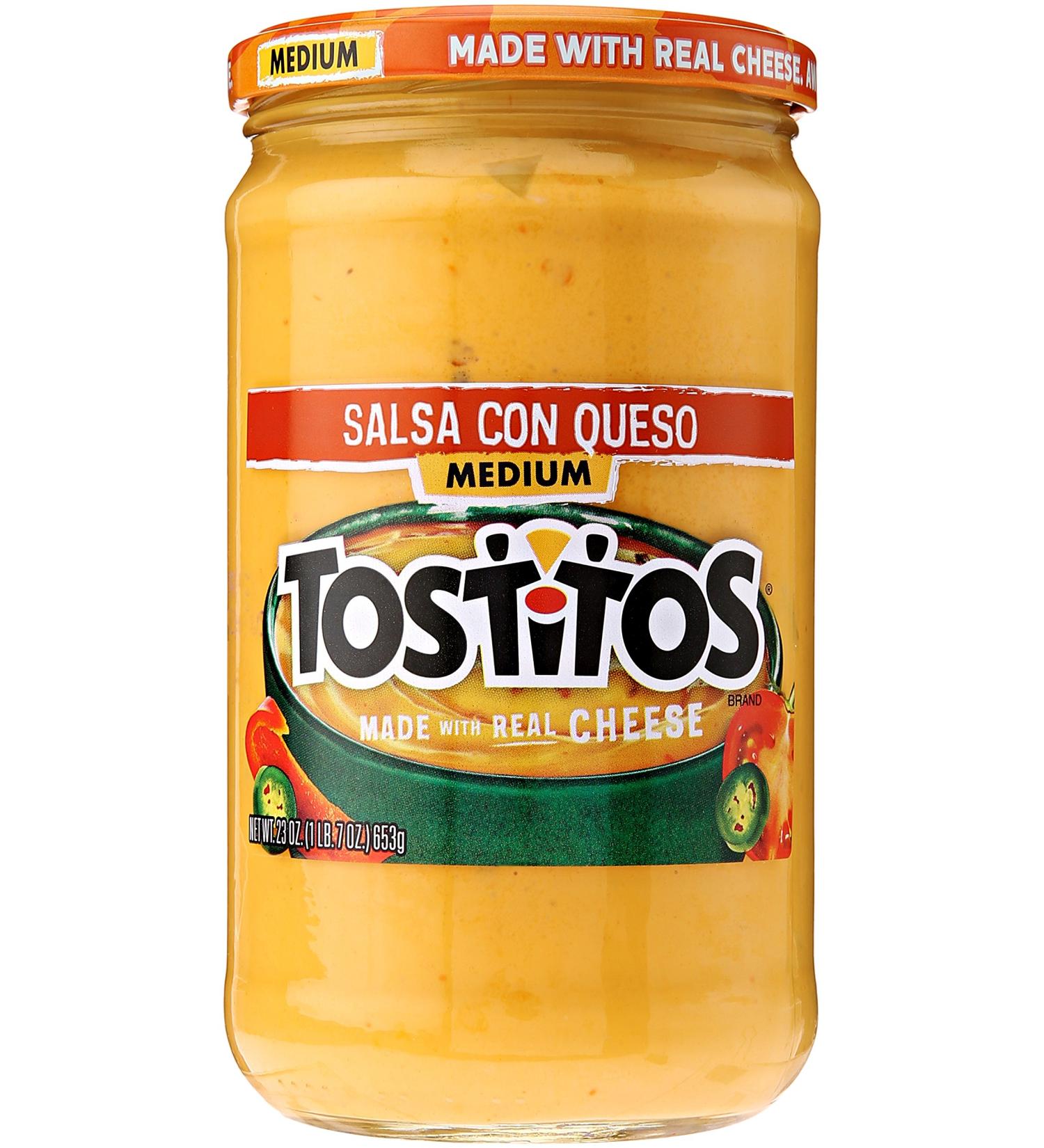 Tostitos Salsa Con Queso Medium - 23 oz | Authentic Mexican Cheese Dip - Buy Online on GoSupps.com
