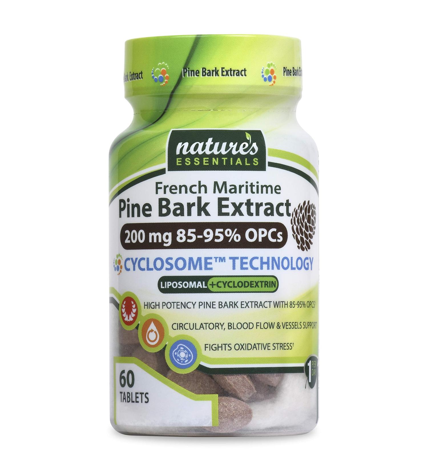 Pine Bark Extract 200mg | Circulatory Support | Maximum Absorption | 2 Month Supply | Non-GMO, Gluten-Free | Lab Certified - Buy Online on GoSupps.com