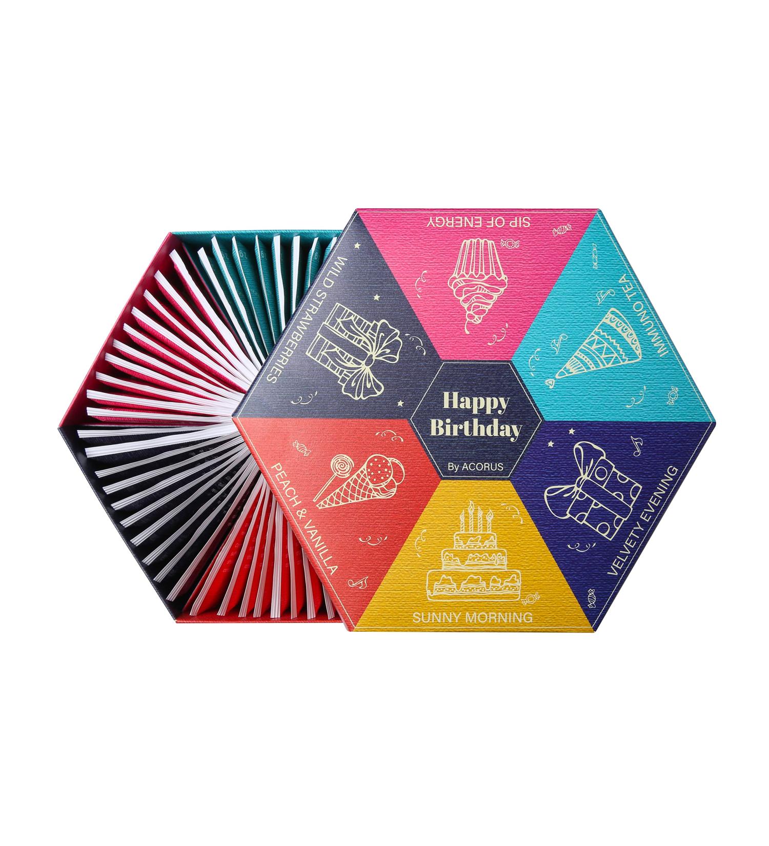 Happy Birthday Tea Set | Acorus Herbal Fruit & Black Tea Gift Box | 60 Premium Tea Bags & Warm Wishes - Buy Online on GoSupps.com