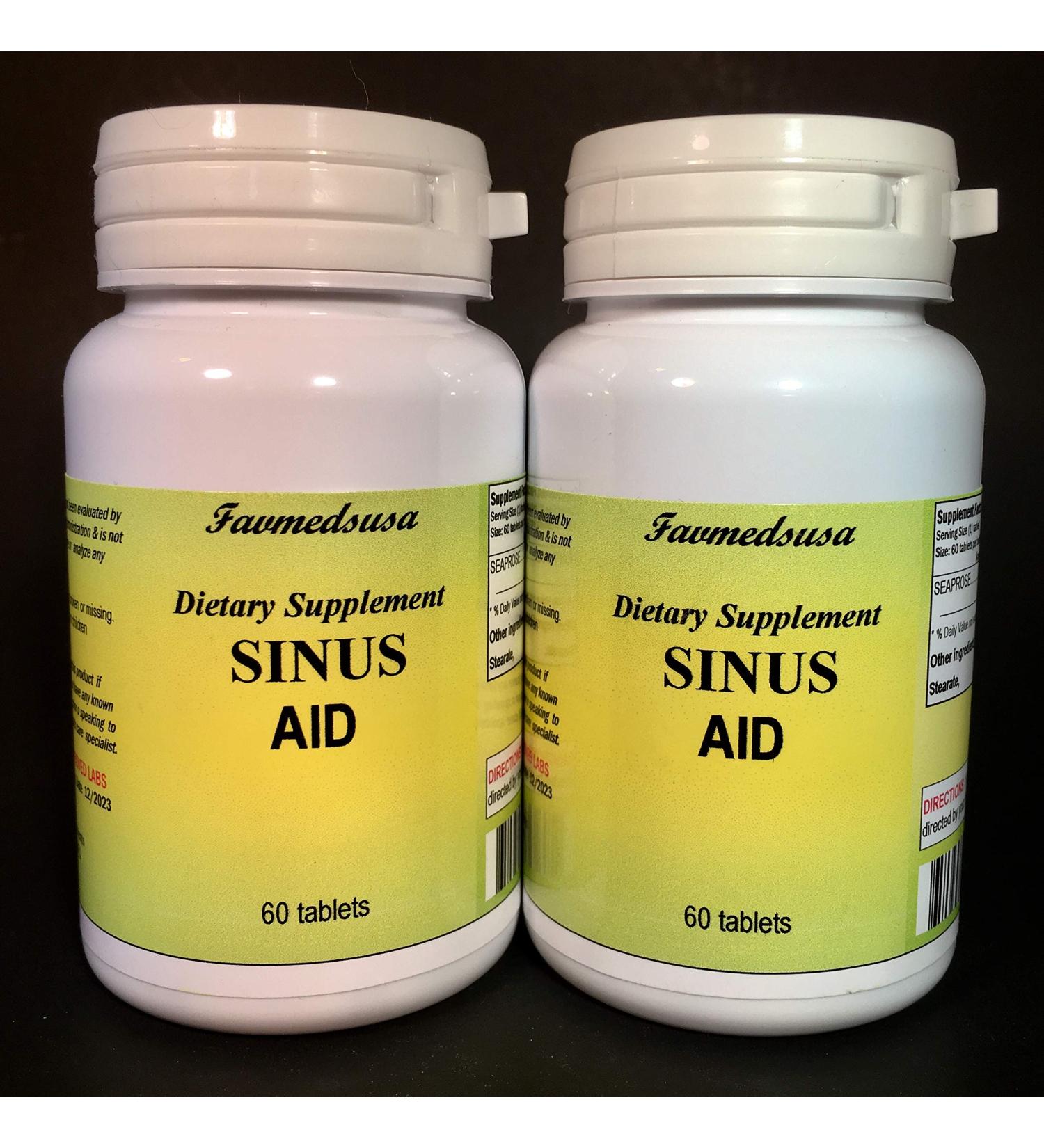 Sinus Aid (Seaprose). Made in USA - 120 (2x60) Tablets
