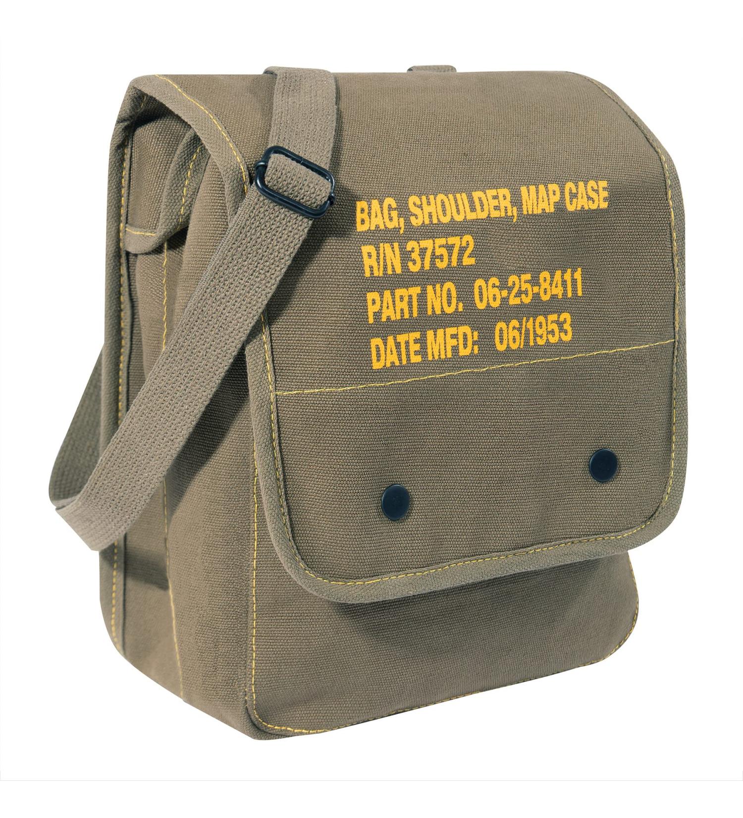 Rothco Canvas Map Case Shoulder Bag with Stencil - Durable and Stylish Travel Companion - Buy Online on GoSupps.com