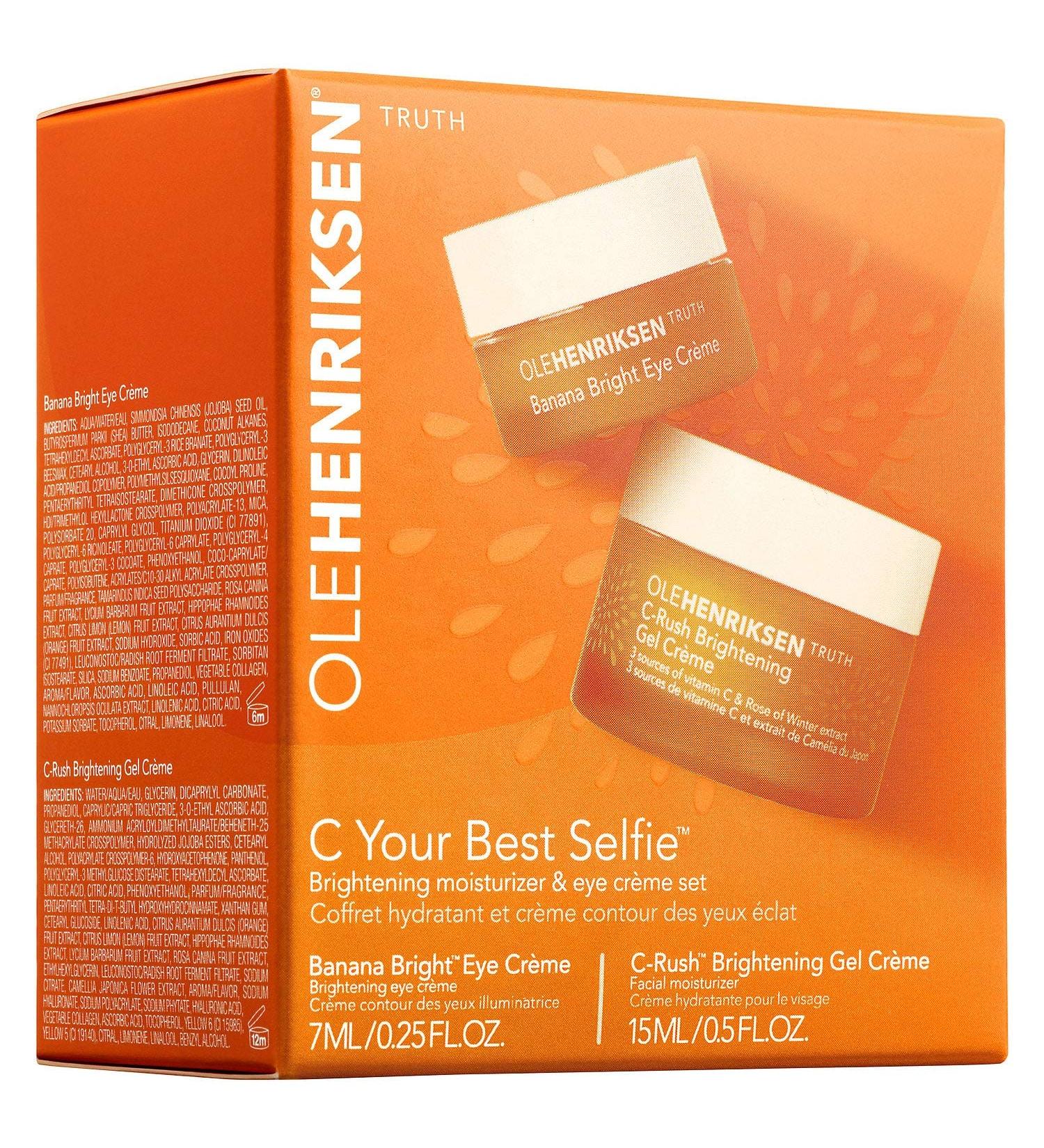 OLEHENRIKSEN C Your Best Selfie Brightening Moisturizer & Eye Crme Set 0.5 oz/ 15 mL C-Rush Brightening Gel Crme AND 7 mL Banana Bright Eye Crme 2 Piece Assortment