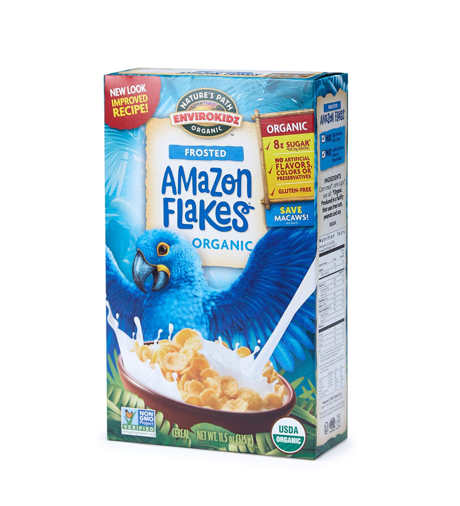 Nature's Path EnviroKidz Organic Frosted Amazon Flakes Cereal - 11.5 oz (325 g) - Buy Online on GoSupps.com