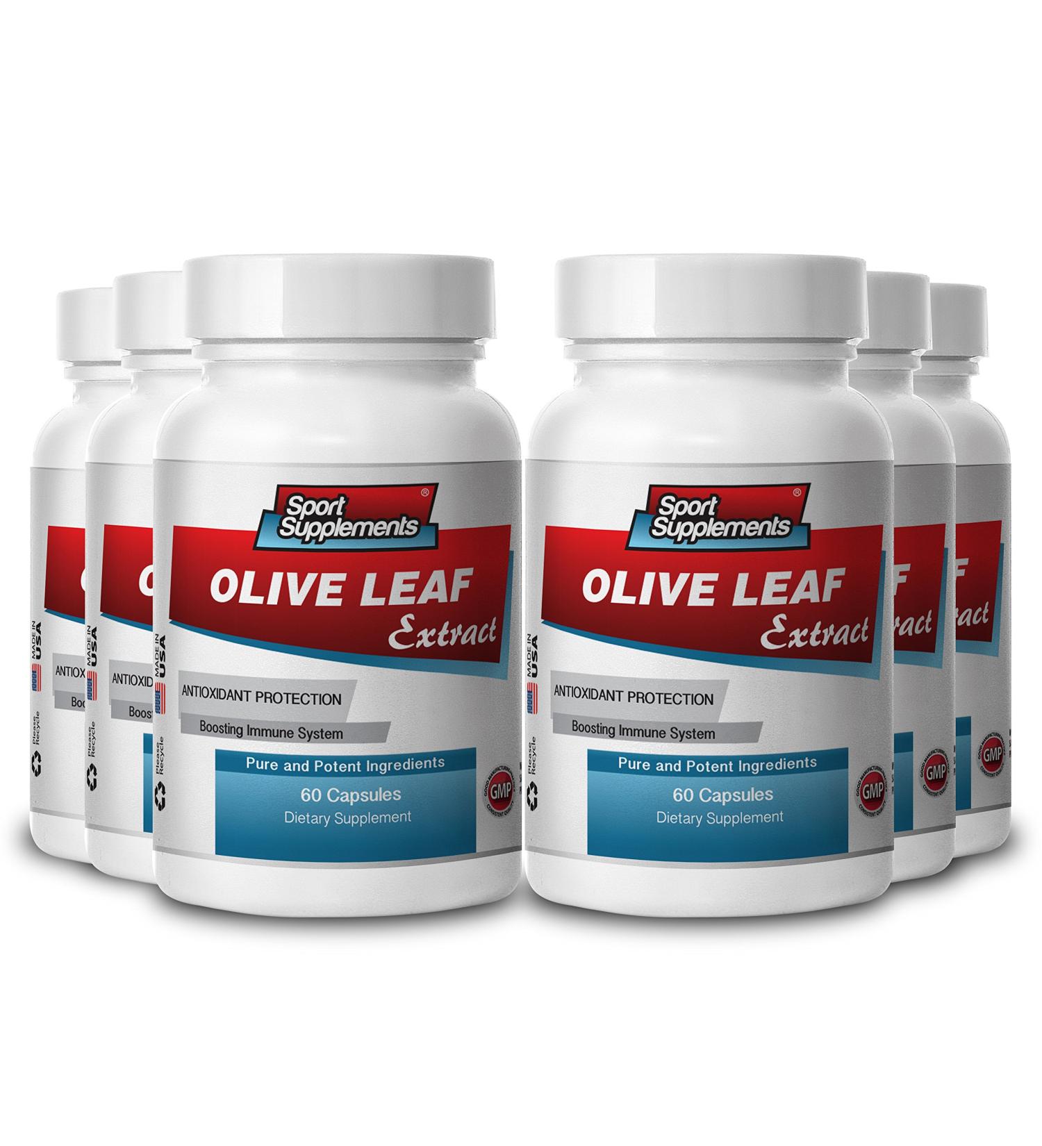 Sport Supplements Olive Leaf Extract Powerful Antioxidant Immune System Health 500mg (6 Bottles 360 Capsules)