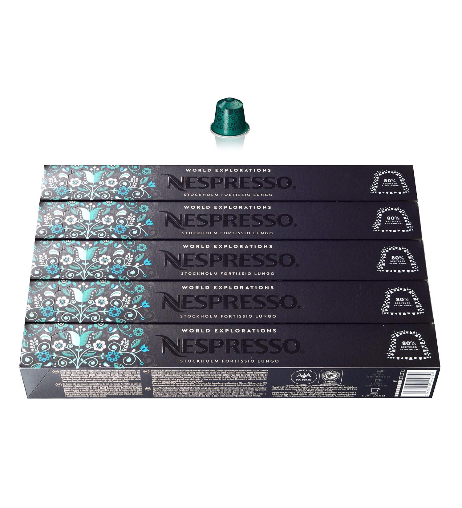 Nespresso OriginalLine: Stockholm Fortissio Lungo 50 Capsules - Buy Online on GoSupps.com