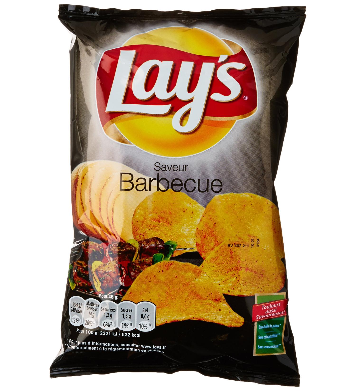 Lay's Barbecue Chips 45 g - Pack of 5 - Buy Online on GoSupps.com