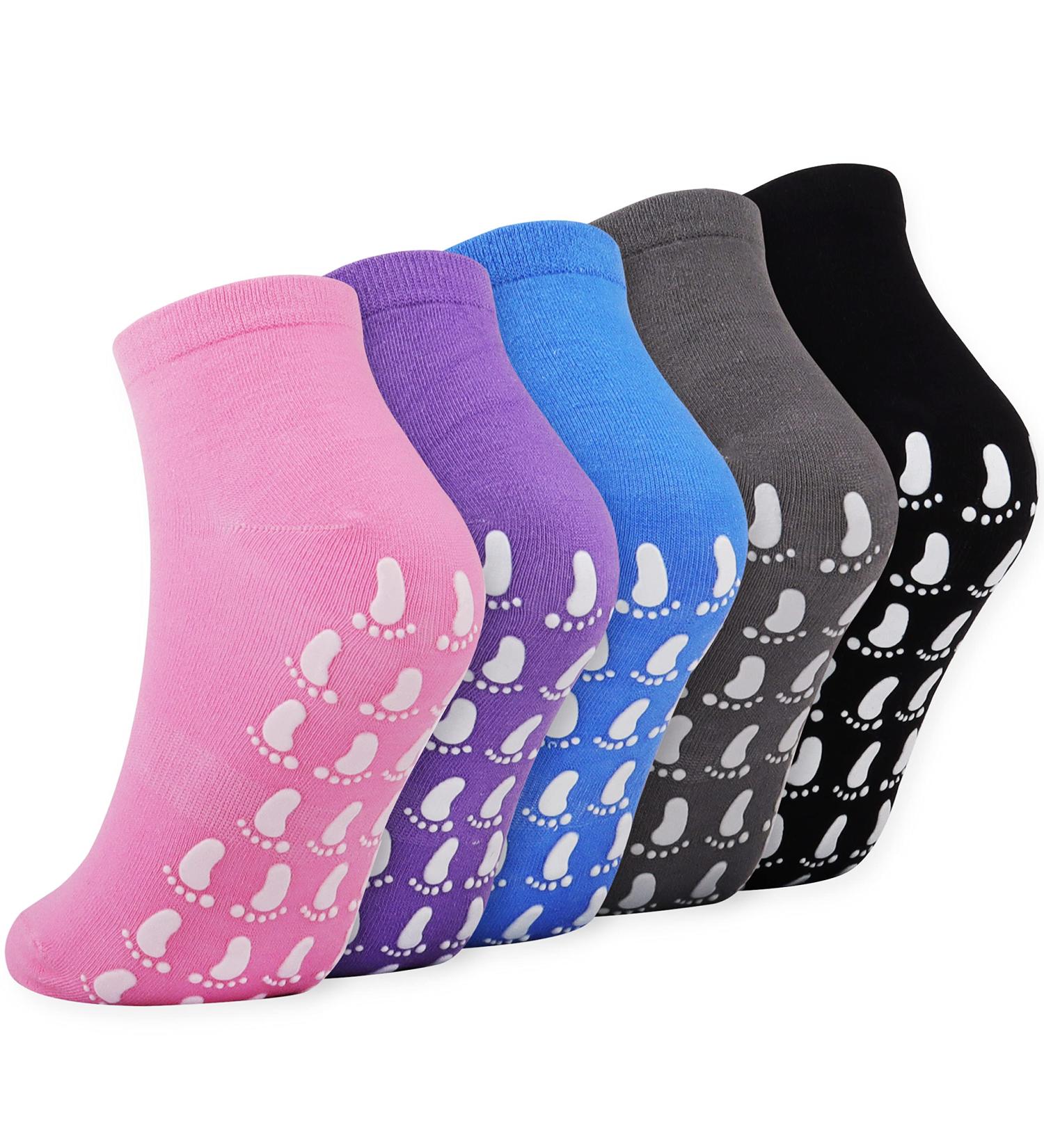 JEASONA 5 Pairs Women's Colored Cotton Stopper Socks - Comfortable & Stylish International Shipping - Buy Online on GoSupps.com