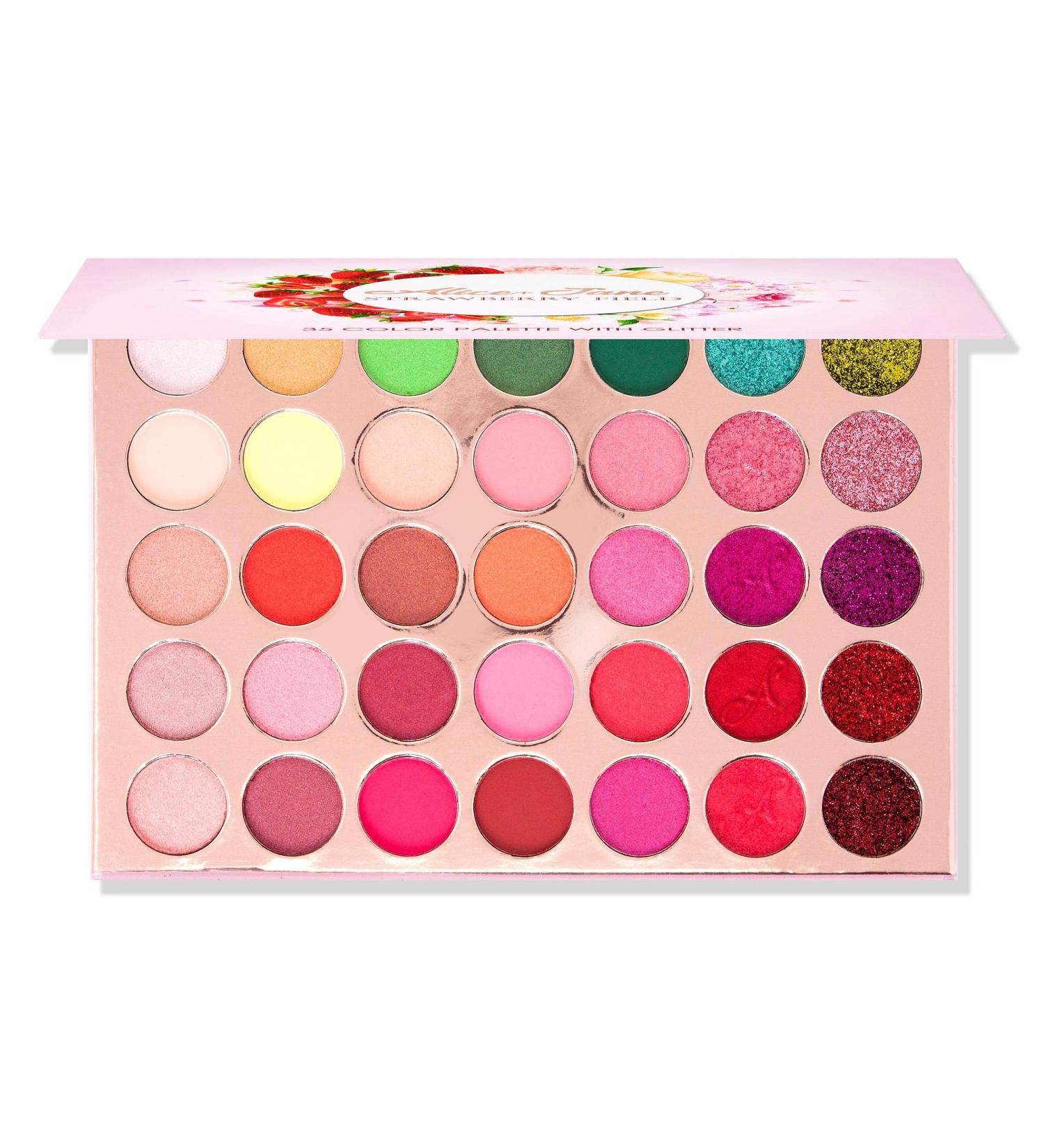 35 Color High Pigment Eyeshadow Palette - Glitter & Cream Shades | Strawberry Field - International Shipping Available - Buy Online on GoSupps.com