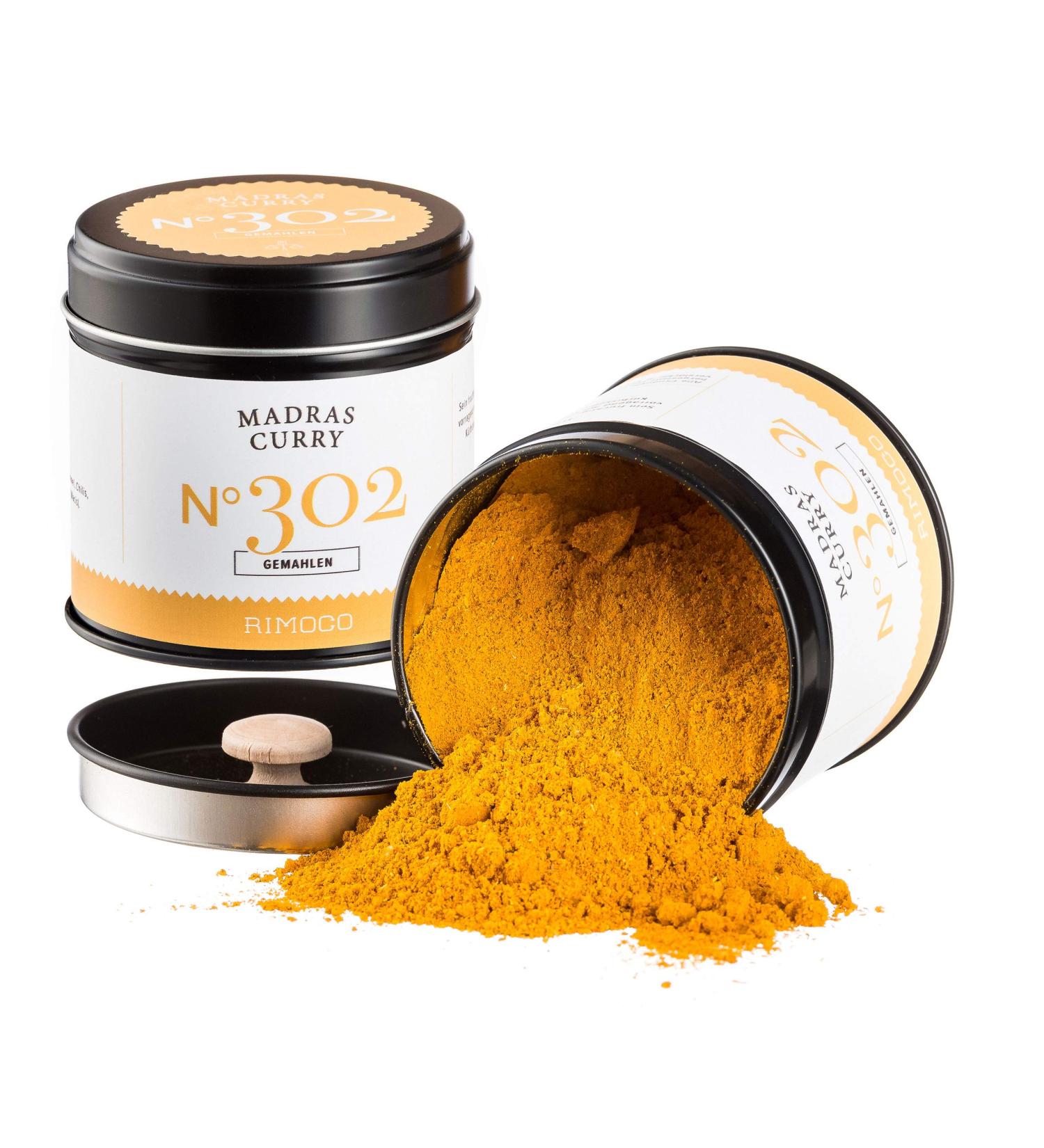 Rimoco n 302 Organic Madras Curry Powder - Mild Indian Spice Blend | 65g Elegant Aroma Jar | Exotic & Warm Flavor - Buy Online on GoSupps.com