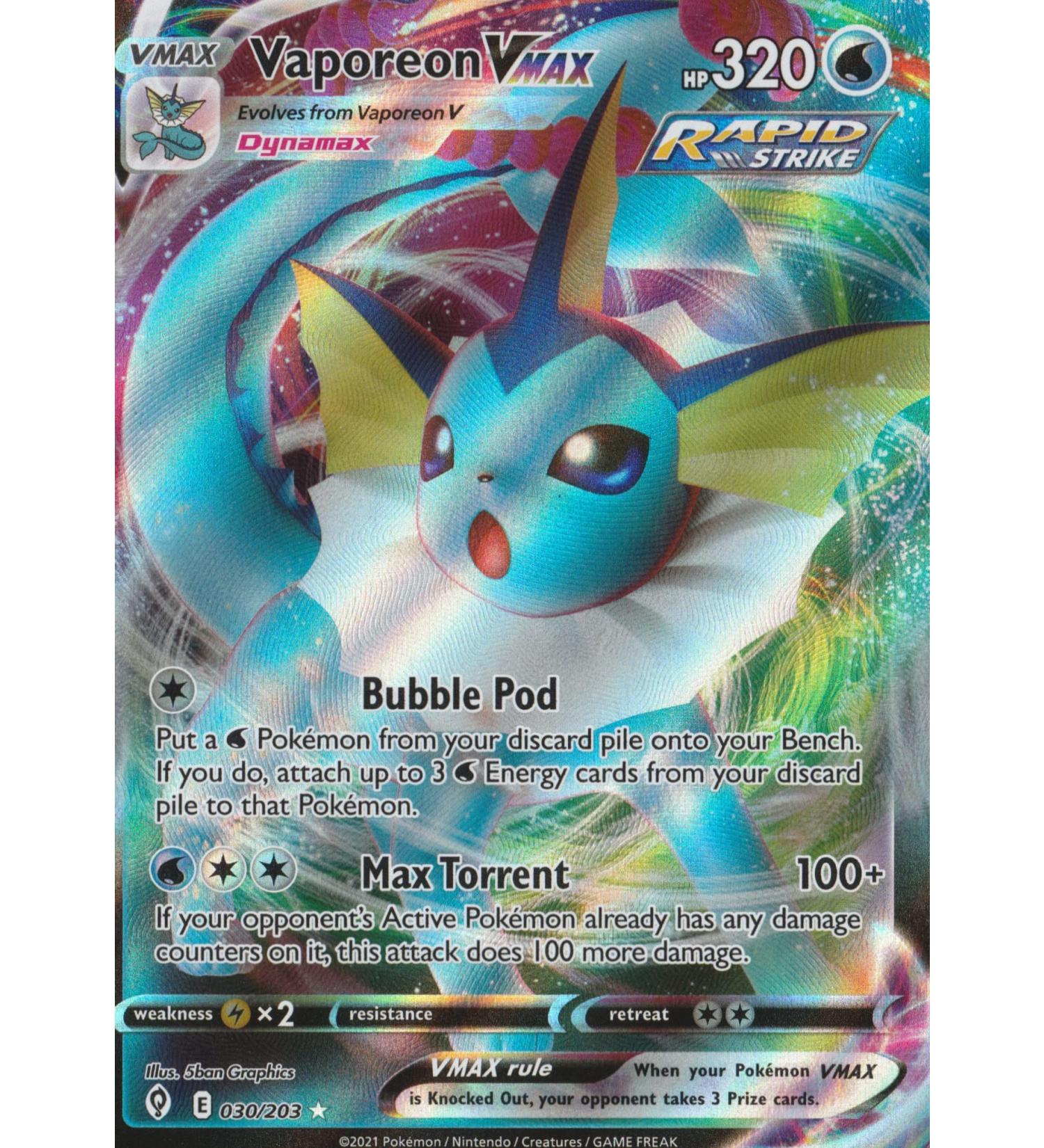 Vaporeon VMAX - 030/203 - Ultra Rare - Evolving Skies - NM/M