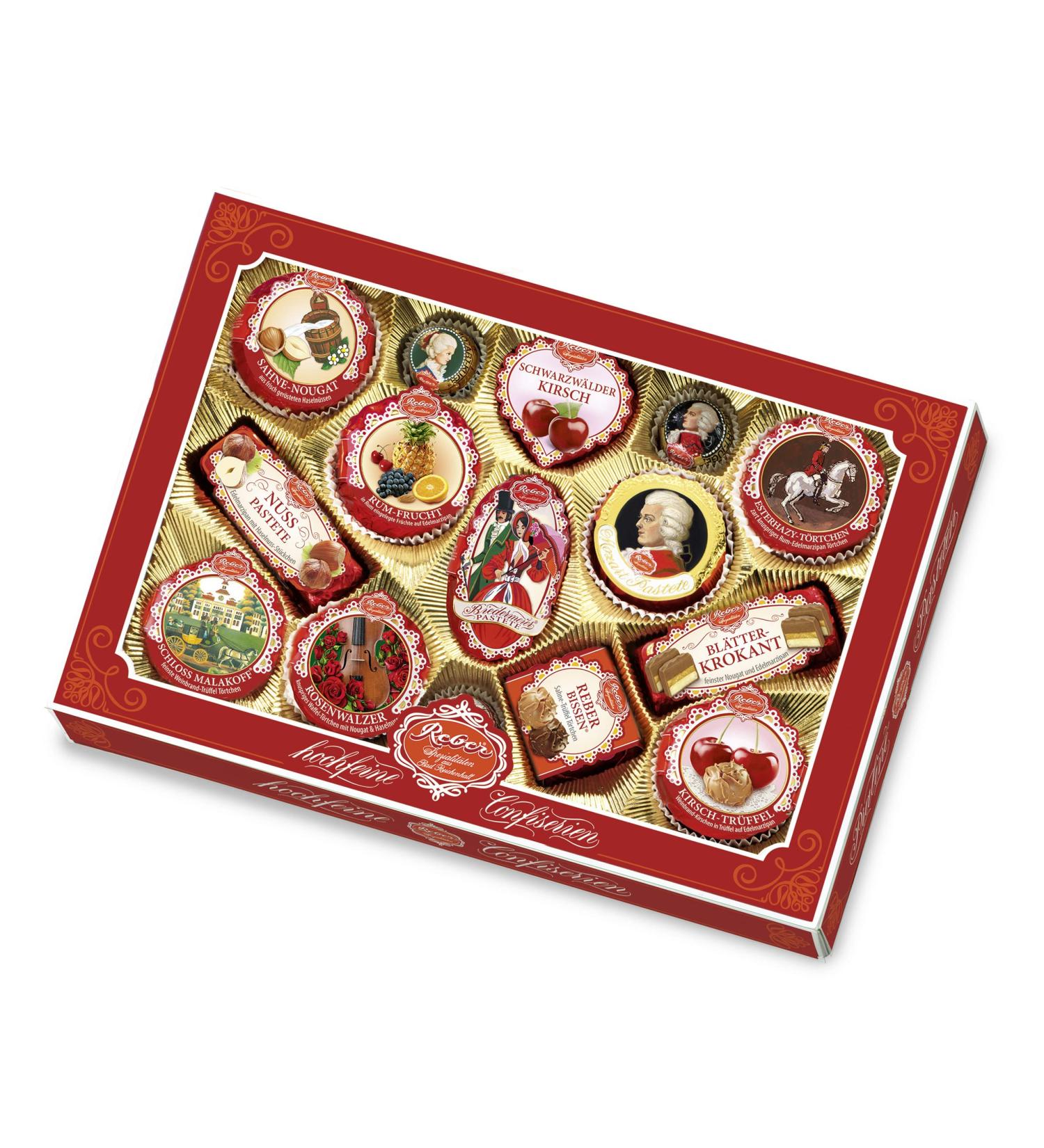 Reber Specialty Cassette-15: High-Fine Classics with Chocolates Mozart Balls & Marzipan - 525g | Premium Gourmet Treats - Buy Online on GoSupps.com