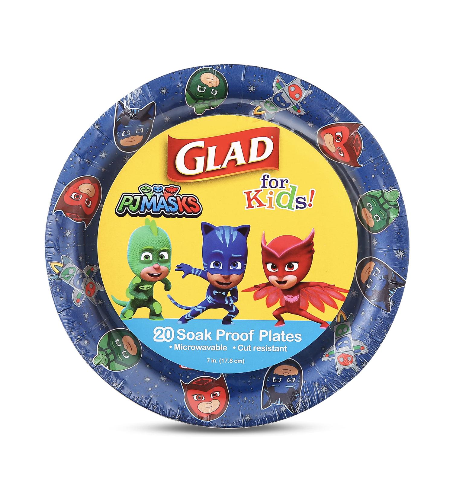 Glad for Kids 7 inch PJ Masks Space Paper Plates - 20 Ct | Disposable & Heavy Duty Paper Plates with Space Design | Soak Proof & Cut Resistant for Everyday Use - Buy Online on GoSupps.com