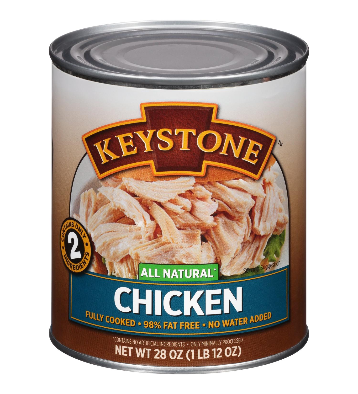 Keystone Meats All Natural Canned Chicken 28oz - High-Quality Protein Source - Buy Online on GoSupps.com