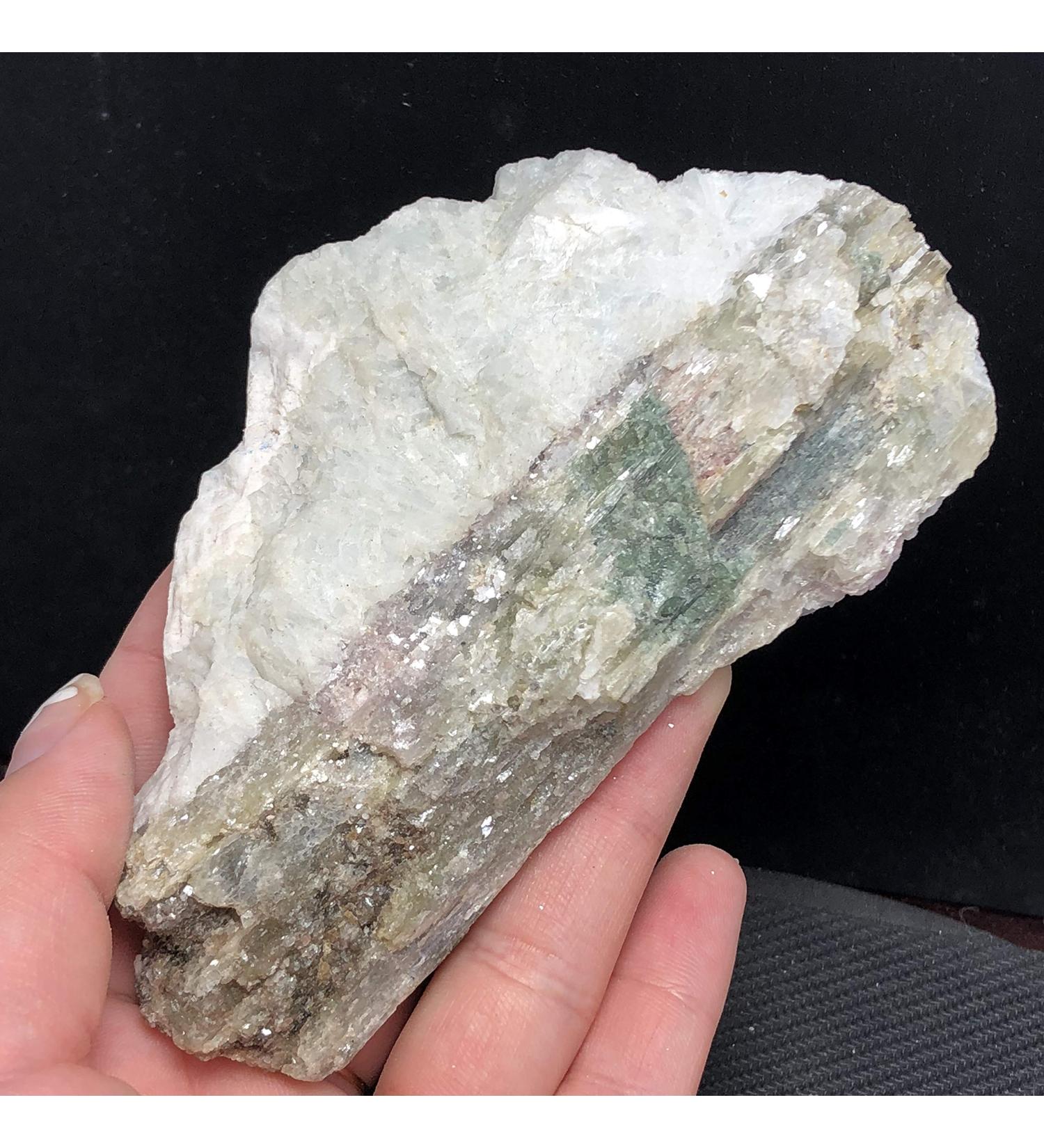 Natural Quartz Crystal Natural Black Tourmaline Crystal coarse Stone Specimen Block Artwork Home Office Decor JIZTGEDM - Buy Online on GoSupps.com