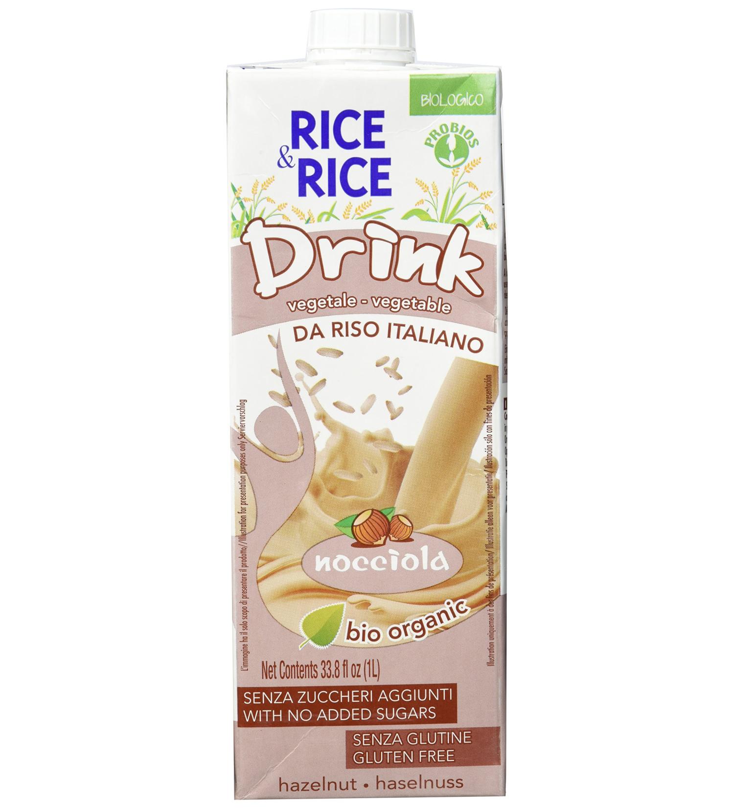 RICE&RICE Hazelnut Rice Drink - Dairy-Free 1L - Delicious & Nutritious - Buy Online on GoSupps.com