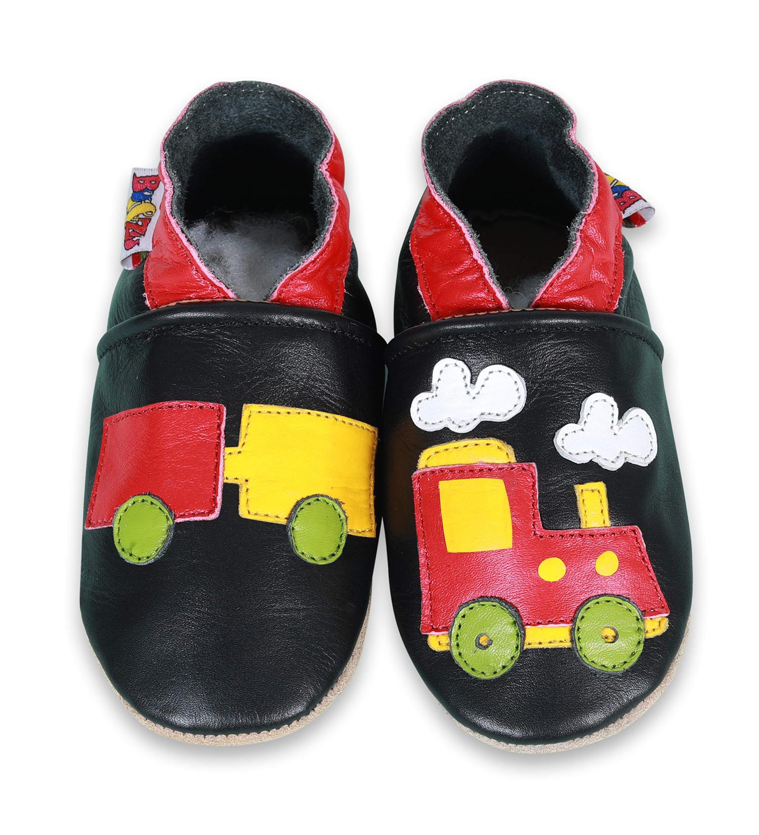 Shadow Dance UK Baby Shoes | Soft Sole Toddler Shoes | Boy Girl New Born Leather Winter Booties | Chuchutrain Design | Size 19 (6-12 Months) - Buy Online on GoSupps.com