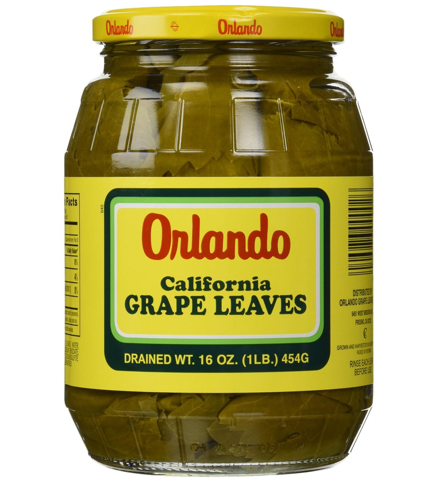 California Grape Leaves - Orlando 2lb Jar, 16oz Net Weight, 1 Pound (Pack of 1) - Buy Online on GoSupps.com