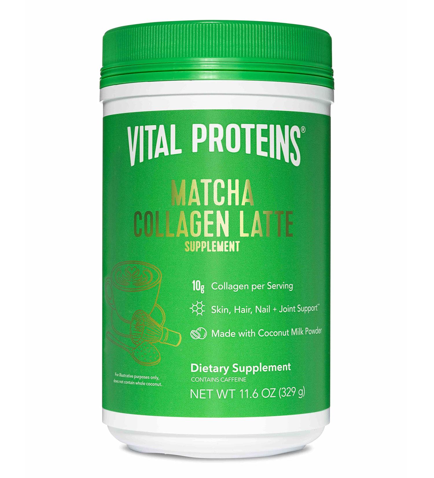Vital Proteins Unflavored Matcha Collagen Latte - 11.6 oz (329 g) - Boost Your Wellness - Buy Online on GoSupps.com