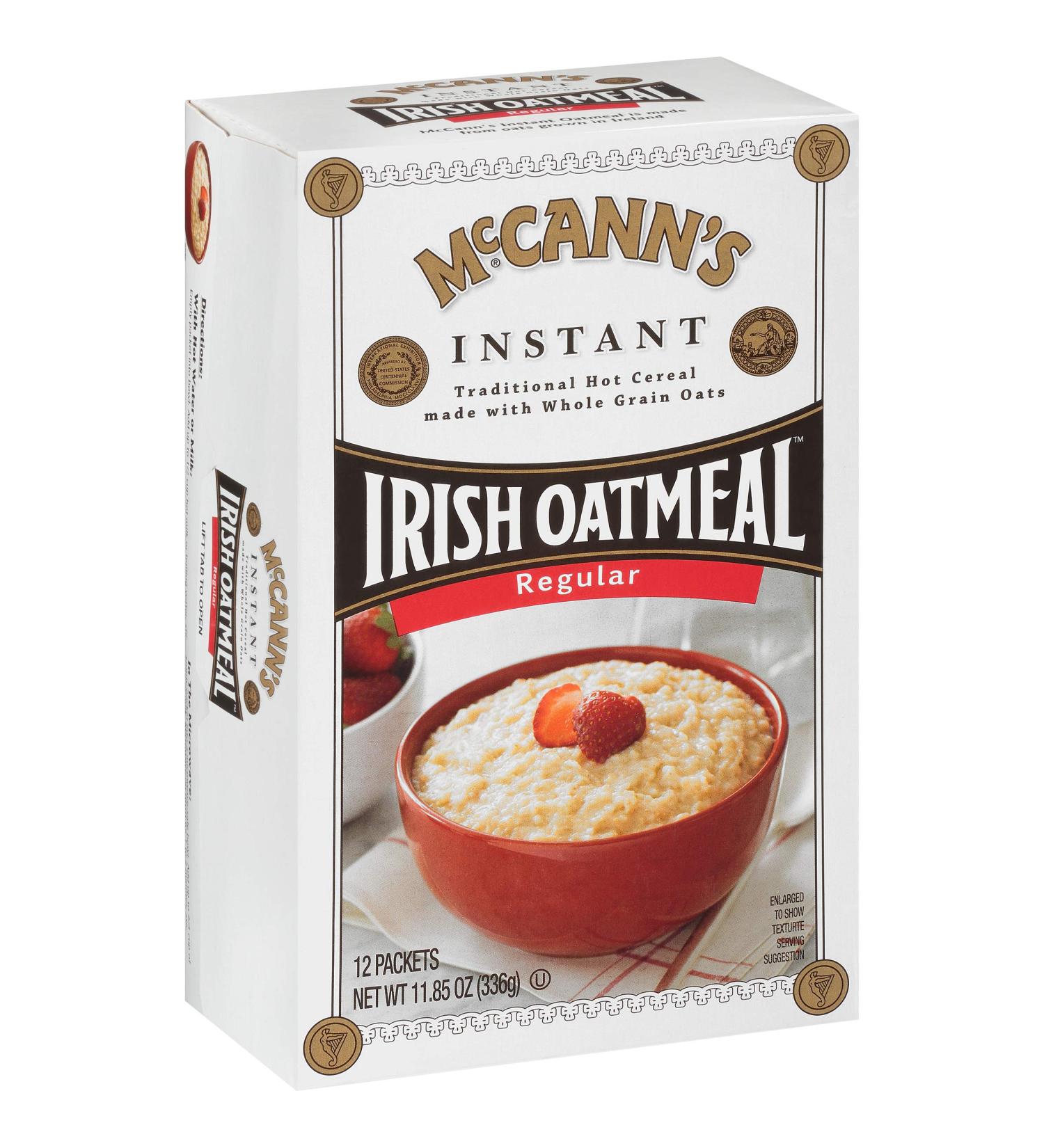 McCannâs Regular Instant Irish Oatmeal  12 count-11.85 ounce - Buy Online on GoSupps.com