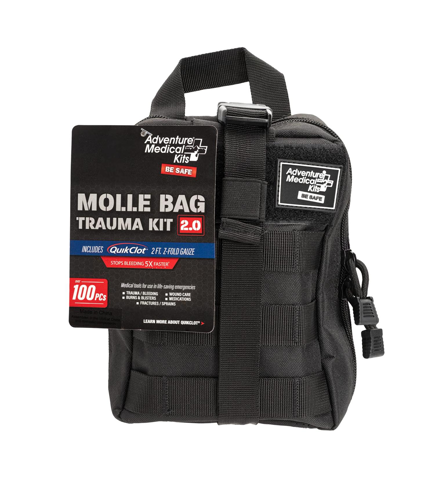 Adventure Medical Molle Trauma Kit 2.0 - Black Bag | Essential First Aid Supplies - Buy Online on GoSupps.com
