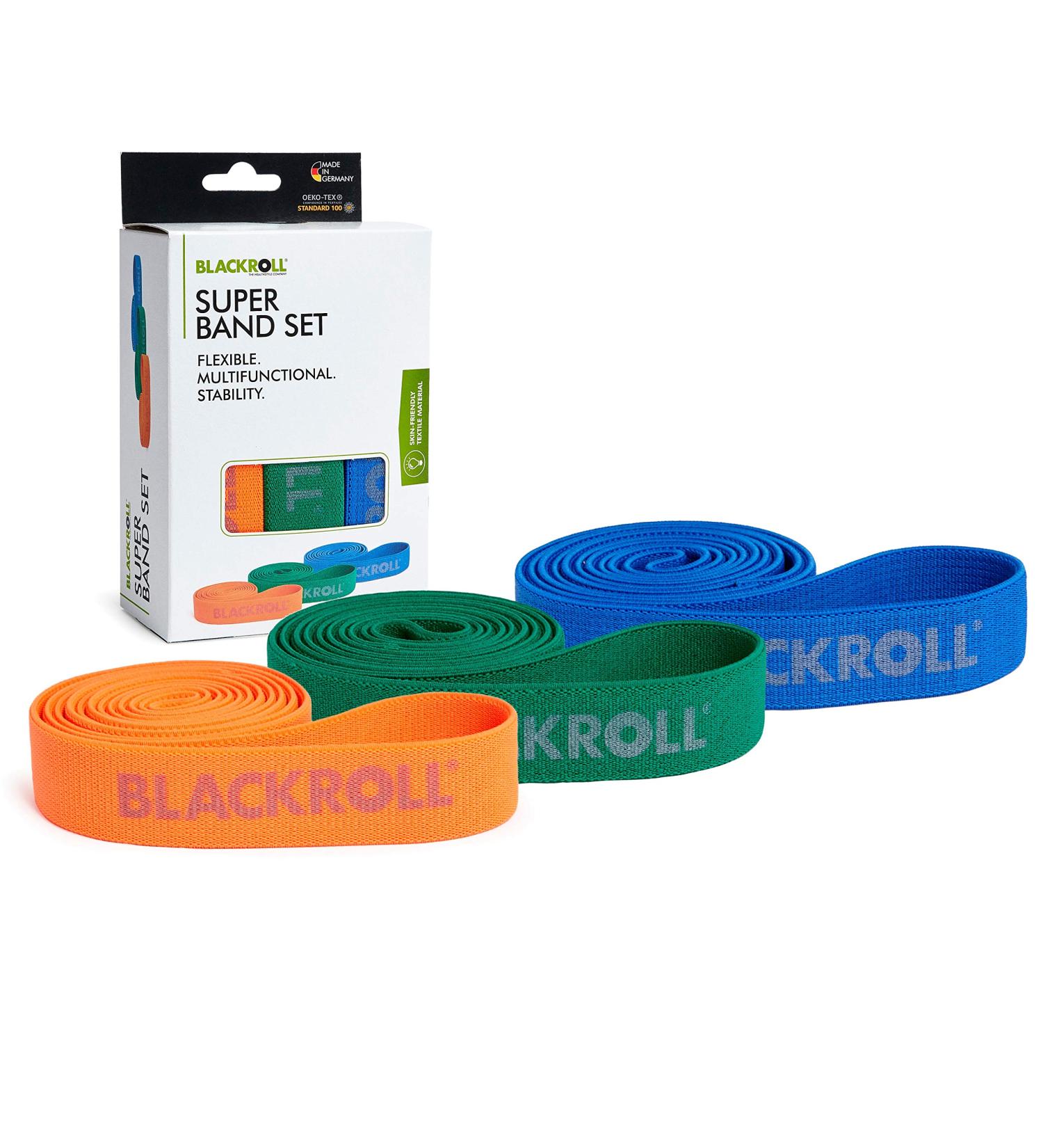 Buy Blackroll Super Band (104 cm) - Versatile Gymnastics Resistance Tape for Muscle Strengthening - Washable Fitness Bands in Orange Green & Blue - Made in Germany - Buy Online on GoSupps.com