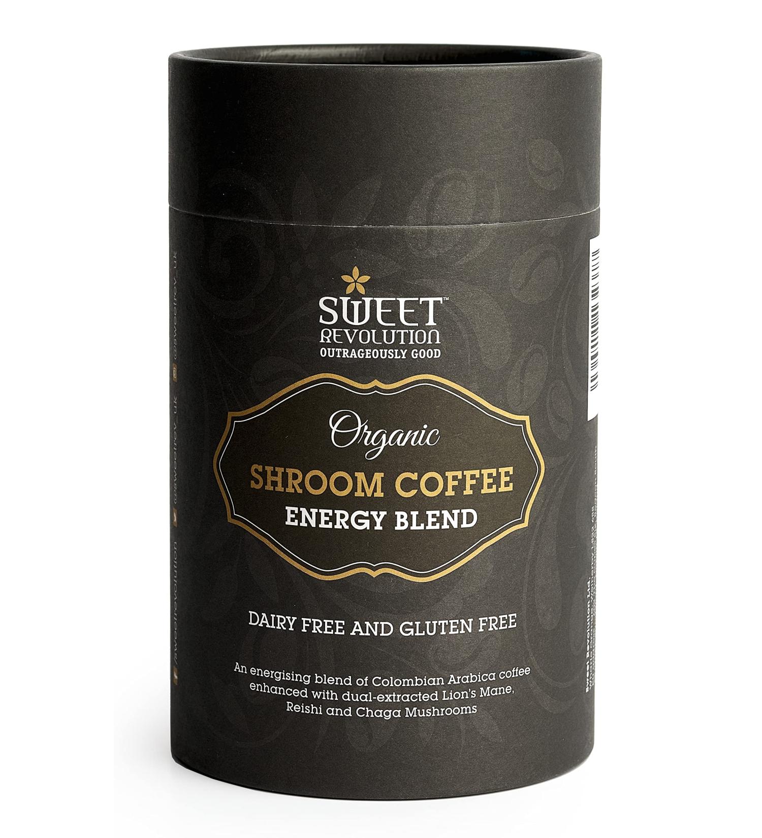 Sweet Revolution Organic Shroom Coffee with Lion's Mane, Reishi and Chaga 100g - Buy Online on GoSupps.com