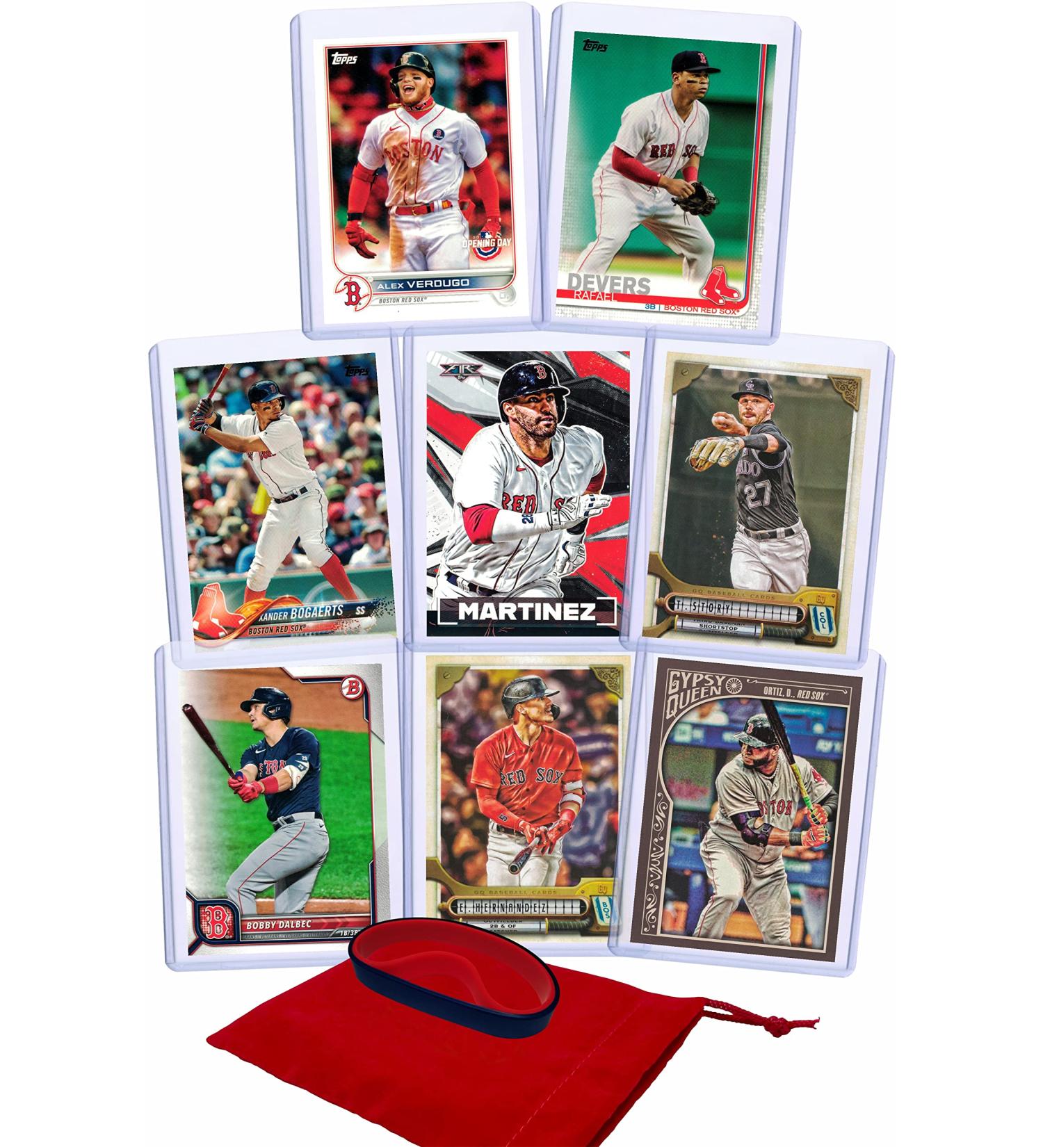 Boston Red Sox Baseball Cards: Alex Verdugo  Rafael Devers  Xander Bogaerts  J.D. martinez  Trevor Story  Bobby Dalbec  Enrique Hernandez  David Ortiz ASSORTED Trading Card and Wristbands Bundle - Buy Online on GoSupps.com