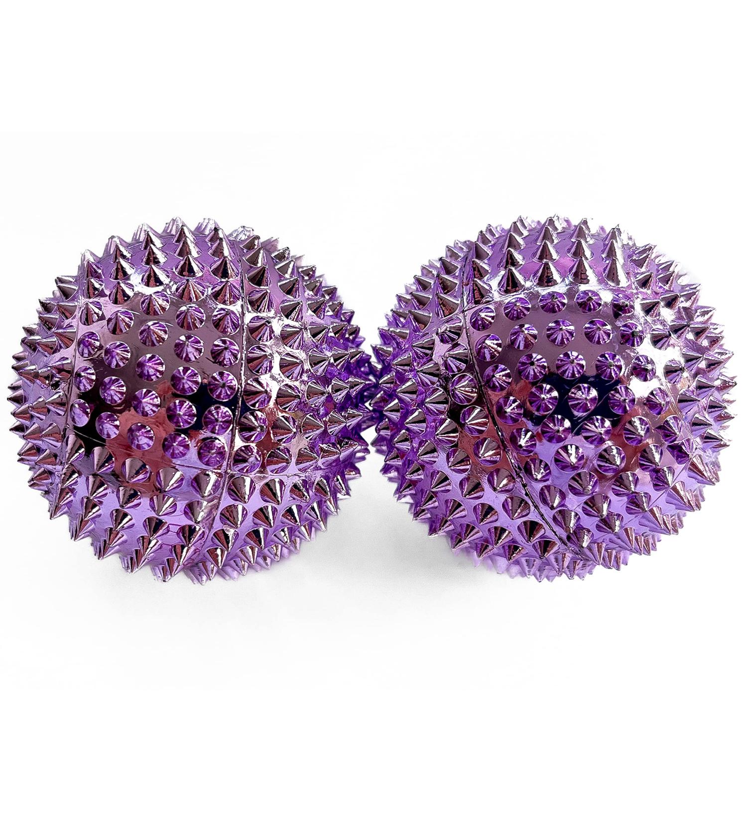 2x DBT Skills Hedgehog Ball - Magnetic Acupressure Stress Relief Massage Ball (Purple 47mm) for Tension Mobility & Concentration - Buy Online on GoSupps.com