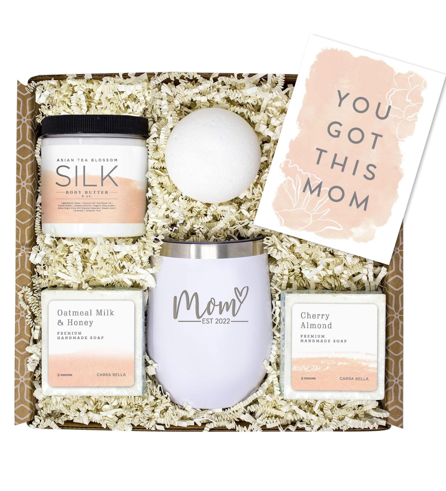 New Mom Gifts 2022: Spa Basket with Tumbler for Relaxation - Perfect Pregnancy and New Mom Gifts - Buy Online on GoSupps.com