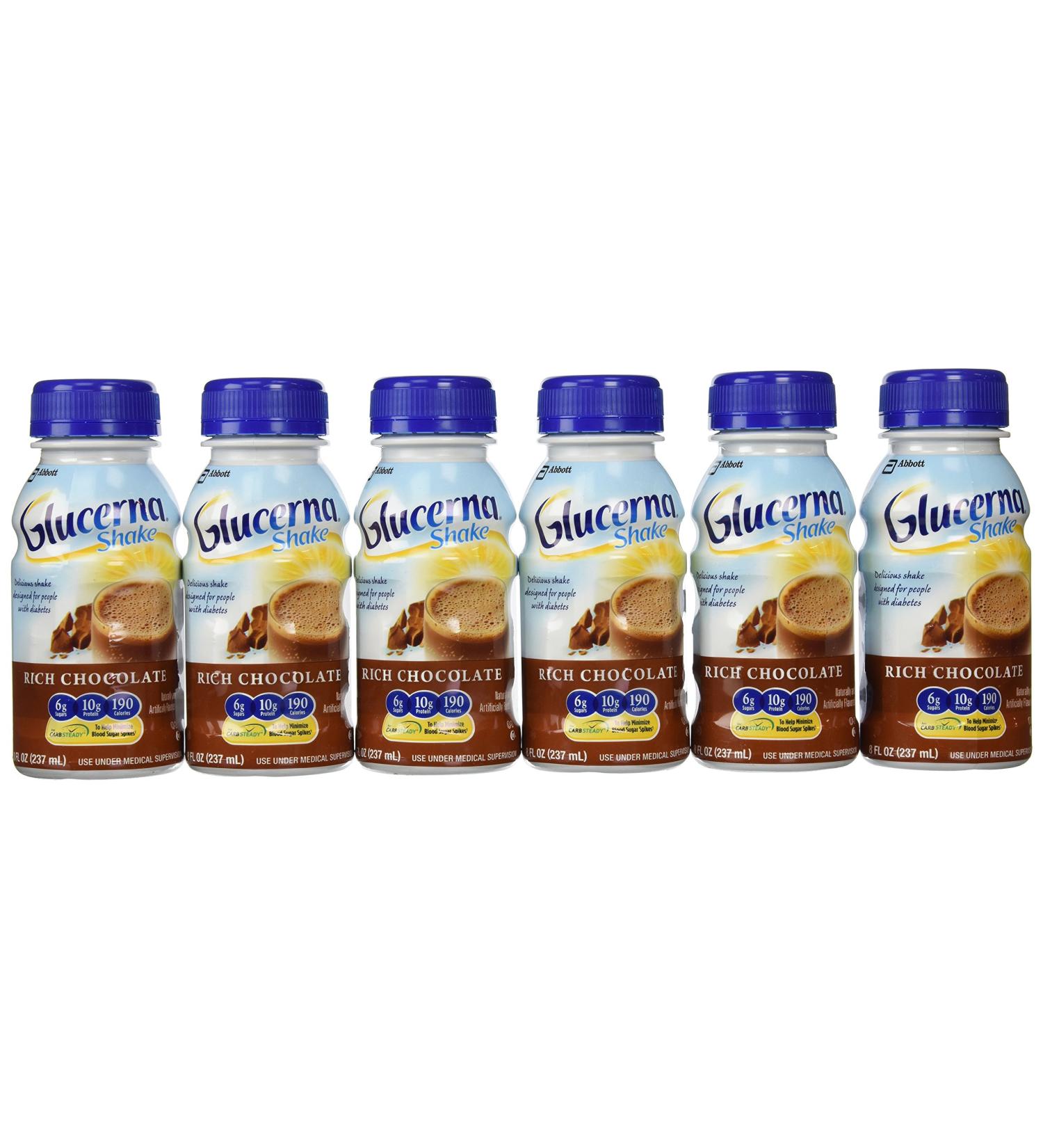 Glucerna Shake Rich Chocolate 8-Ounce Bottles (Pack of 24) 24-Count - Buy Online on GoSupps.com