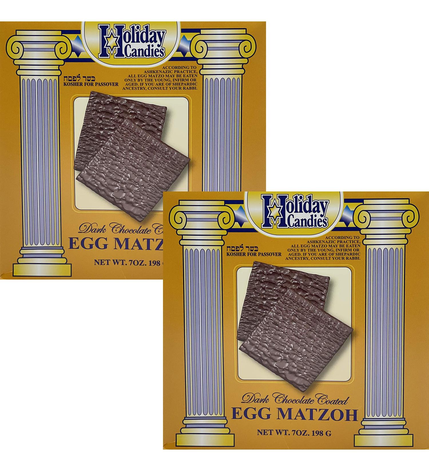 Passover Dark Chocolate Coated Egg Matzo - Kosher for Passover - 7 Oz (2-Pack) - Buy Online on GoSupps.com