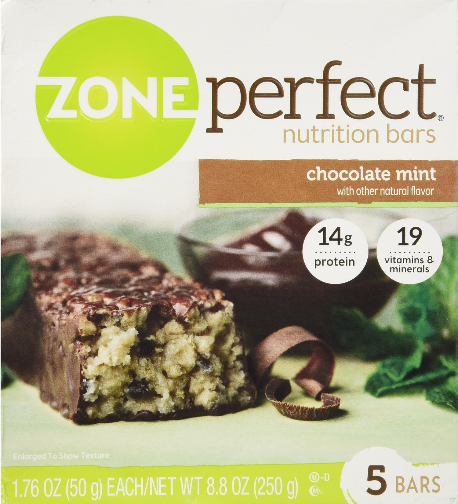 Zone Perfect Chocolate Mint Nutrition Bars - 10 Count, 8.8 Oz (Pack of 2) - Delicious and Nutritious Snack - Buy Online on GoSupps.com