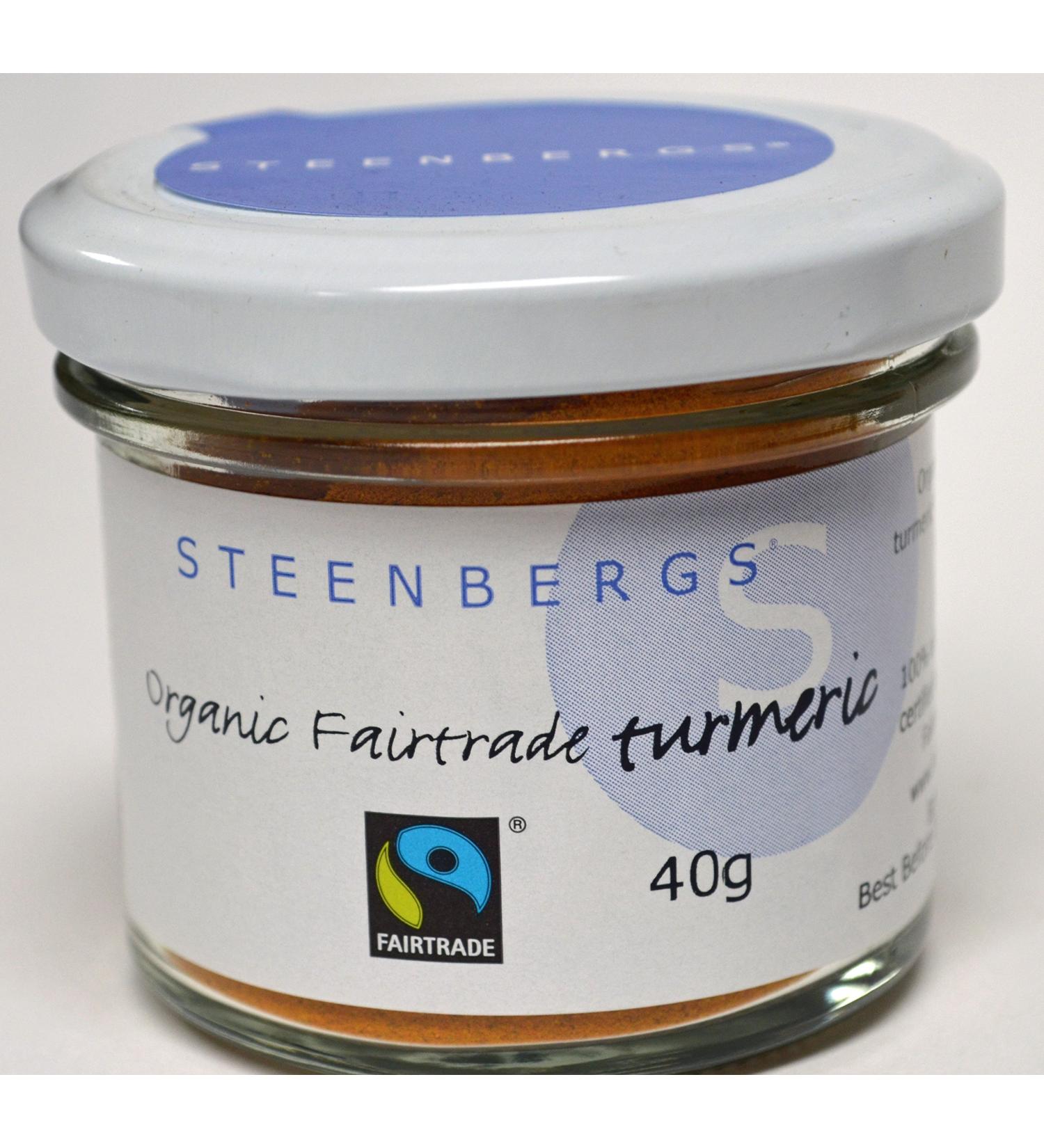 Steenbergs Organic Fairtrade Turmeric Powder Standard Jar - 40g 1