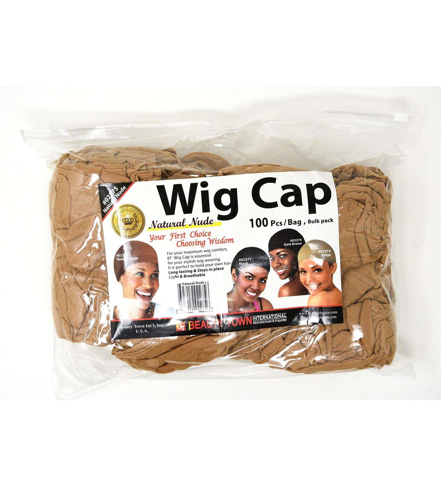 Beauty Town Wig Cap 100 Pieces Bulk Bag Natural Nude