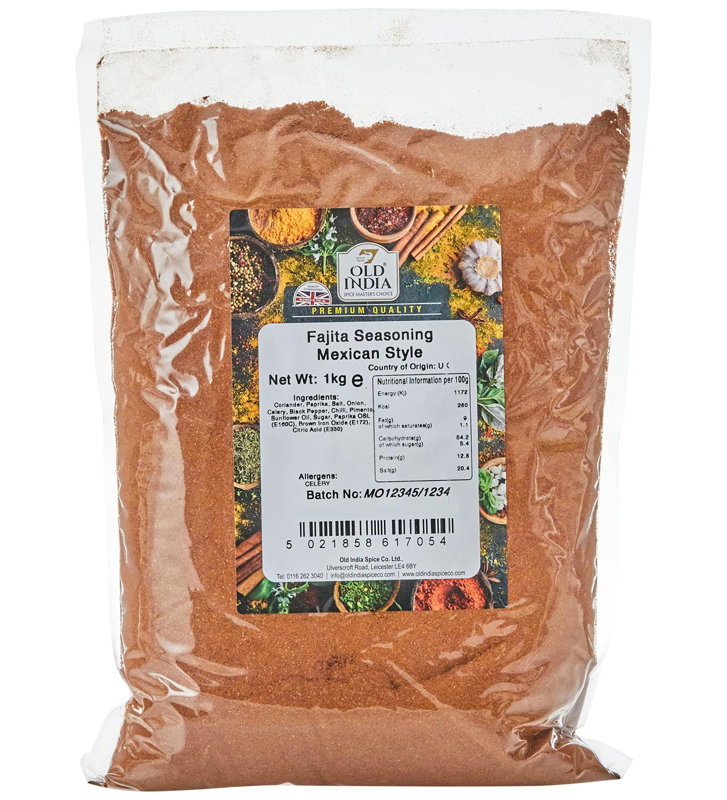 Old India Fajita Seasoning Mexican Style 1kg - Authentic Blend for Flavorful Fajitas - Buy Online on GoSupps.com