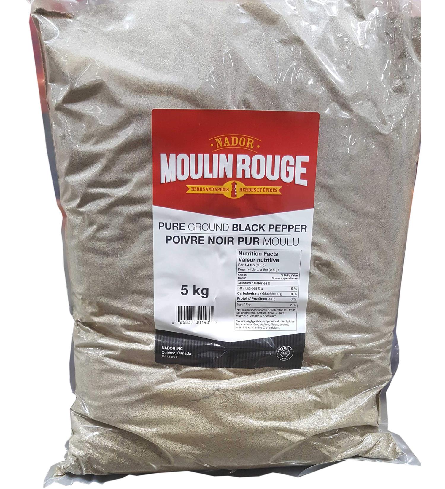 Moulin Rouge Pure Ground Black Pepper 5 Kg 5 Kilogram
