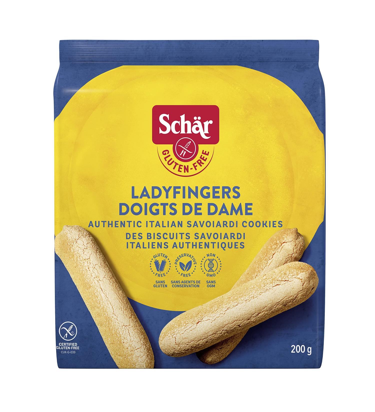Schar Gluten-Free Lady Fingers - Non GMO Lactose Free Preservative Free Gluten-Free Italian Cookies 200 g (Pack of 1) - Buy Online on GoSupps.com