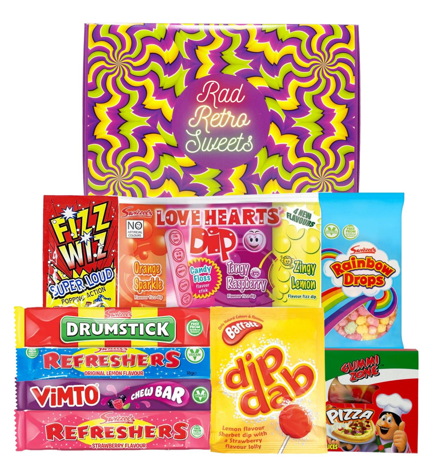 Sweets. Retro Sweets Hamper Gift Box. Present for Christmas Stocking Filler Happy Birthday Thank You Get Well Soon. - Buy Online on GoSupps.com