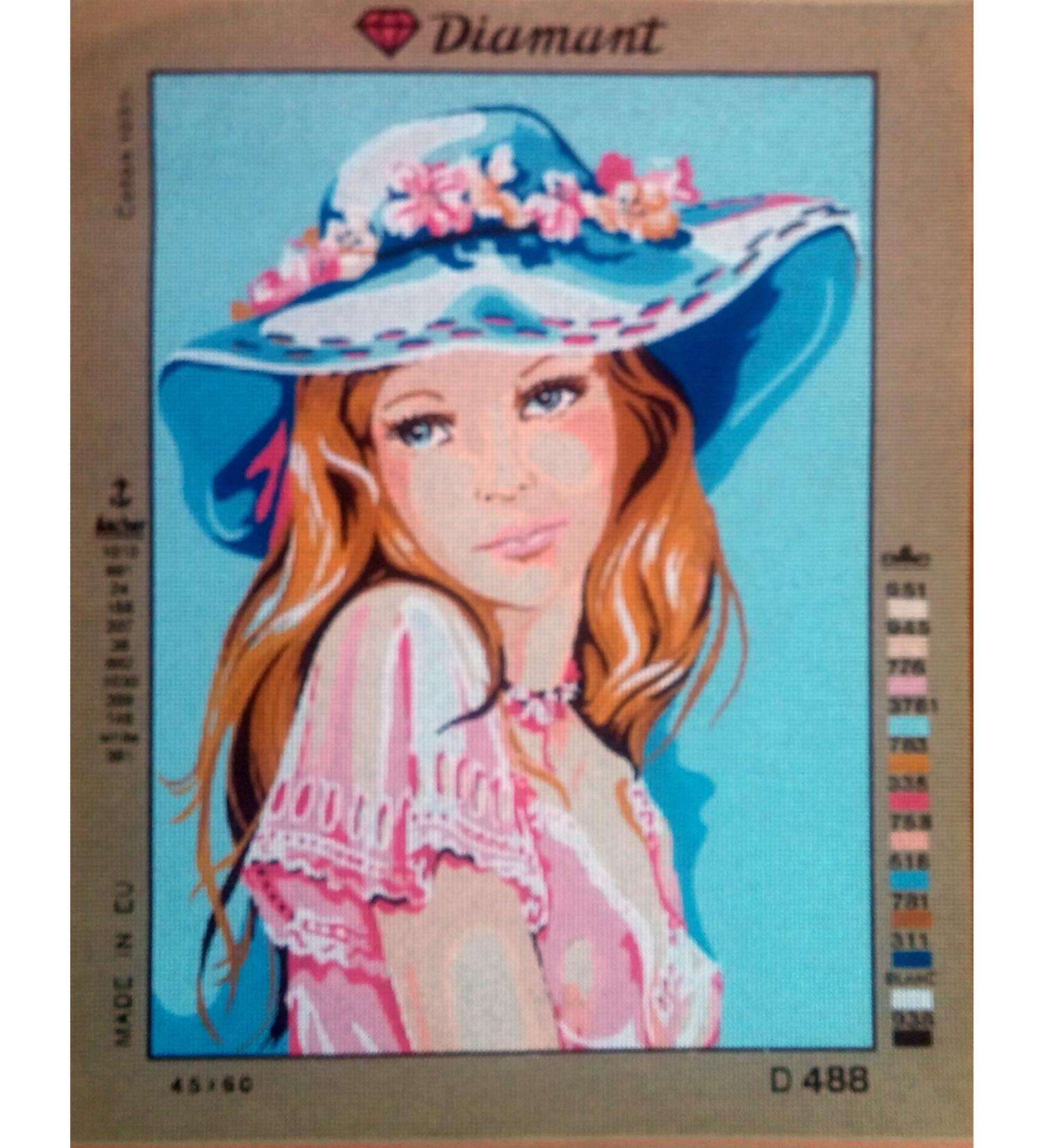 Lady in a Bonnet Needlepoint Canvas - Exquisite DIY Needlework Design - Buy Online on GoSupps.com