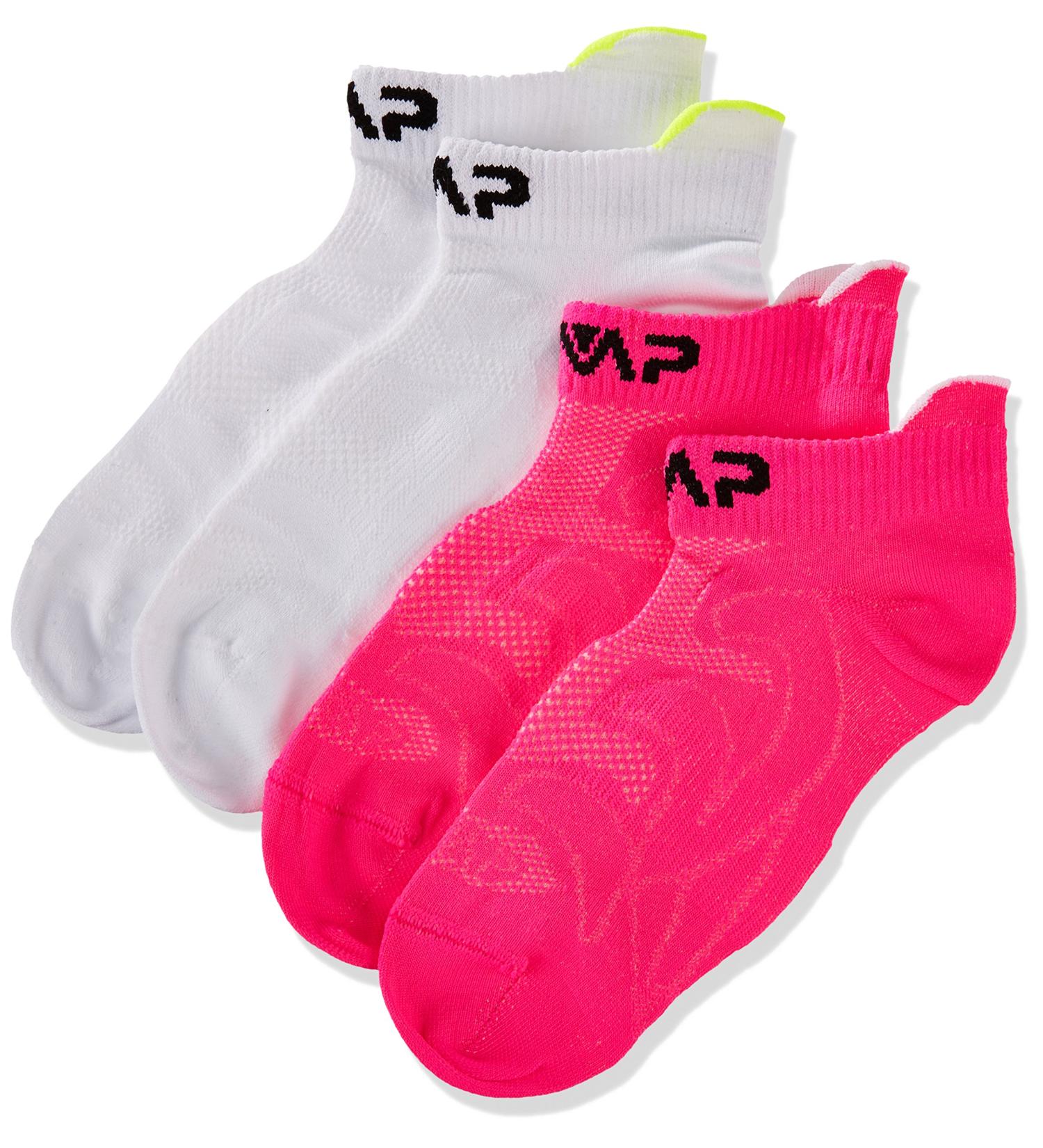CMP Boys Ultralight Fitness Socks for Children Socks 28W / 30L White-Pink Fluo