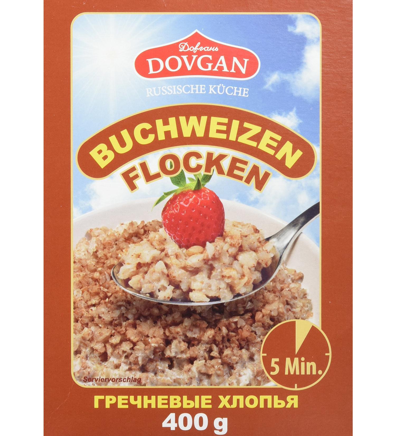 Buy Dovgan Buckwheat Flakes (5 x 400g) Healthy Gluten-Free Cereal for International Shipping - Buy Online on GoSupps.com