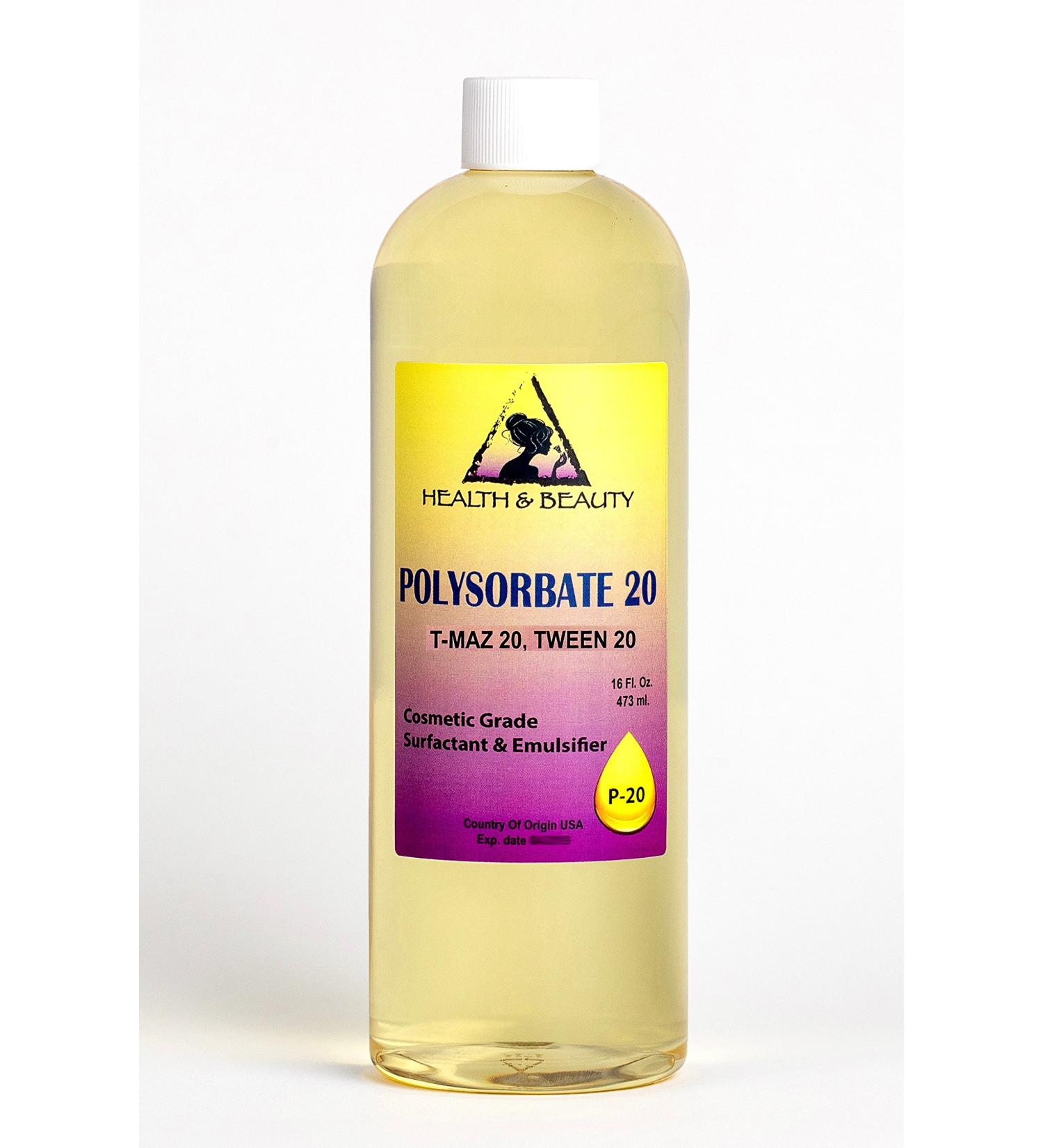 HEALTH & BEAUTY Polysorbate 20 T-MAZ 20 Tween 20 Solubilizer Surfactant & Emulsifier 100% Pure 32 oz - Buy Online on GoSupps.com