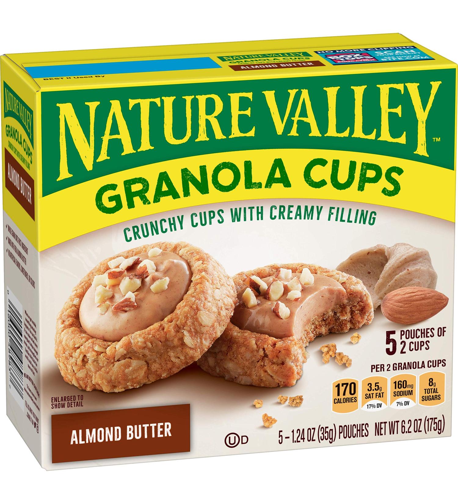 Nature Valley Granola Cups Almond Butter - 6.2 oz | Healthy Snack - Buy Online on GoSupps.com