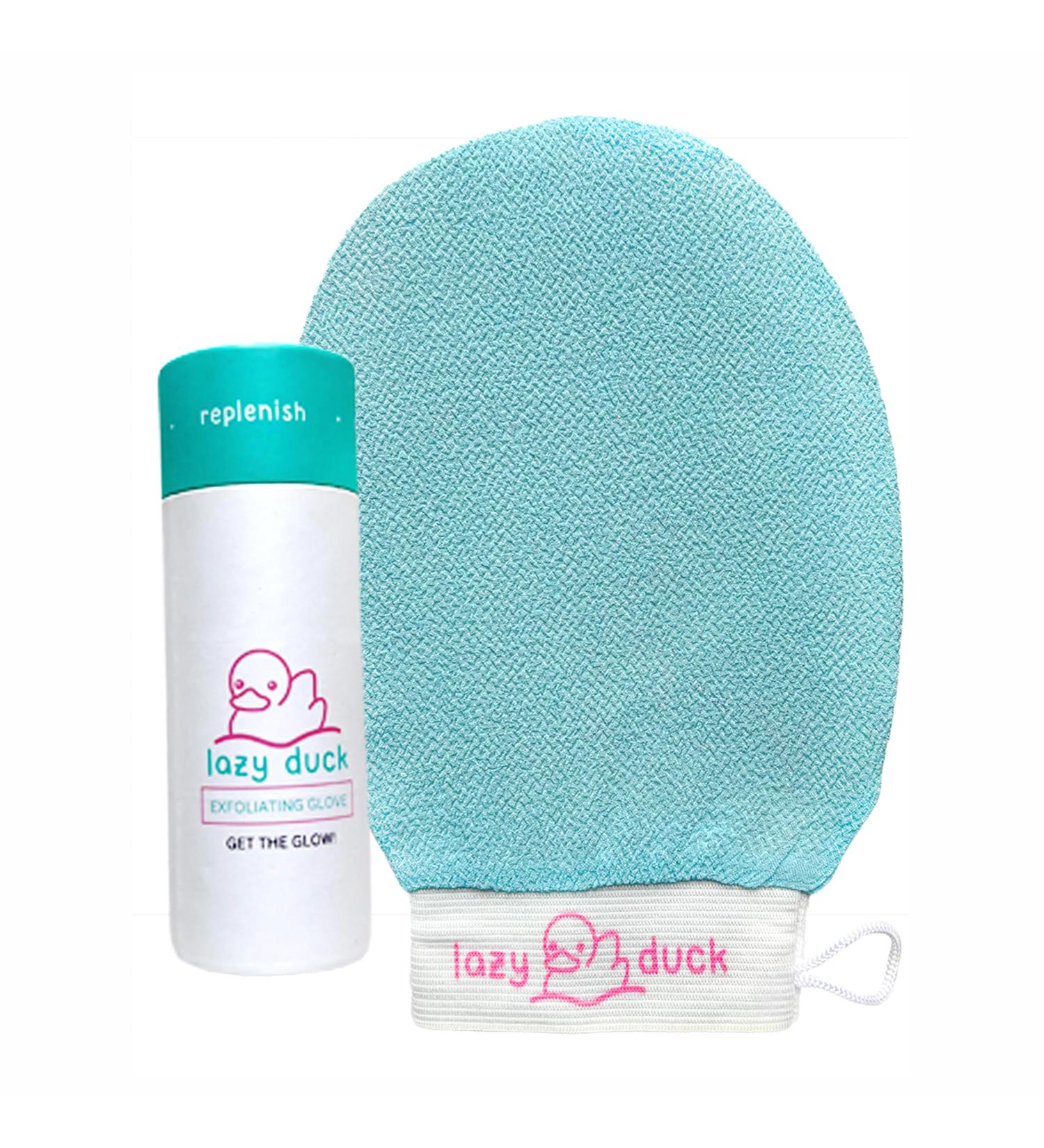 Lazy Duck Exfoliating Mitt - Deep Cleanse Dead Skin & Keratosis for Glowing Skin | Spa Treatment at Home - International Shipping - Buy Online on GoSupps.com